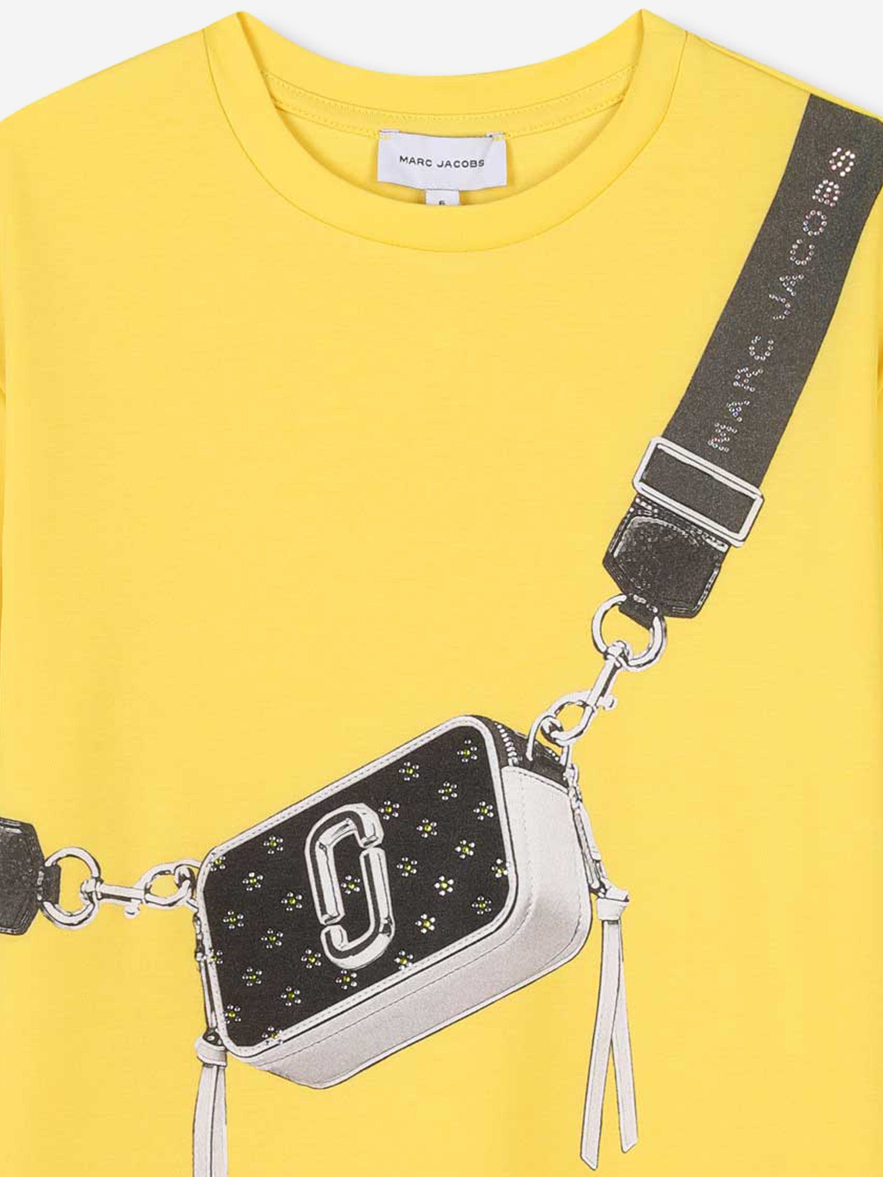 MARC JACOBS Girls Snapshot Print Dress in Yellow