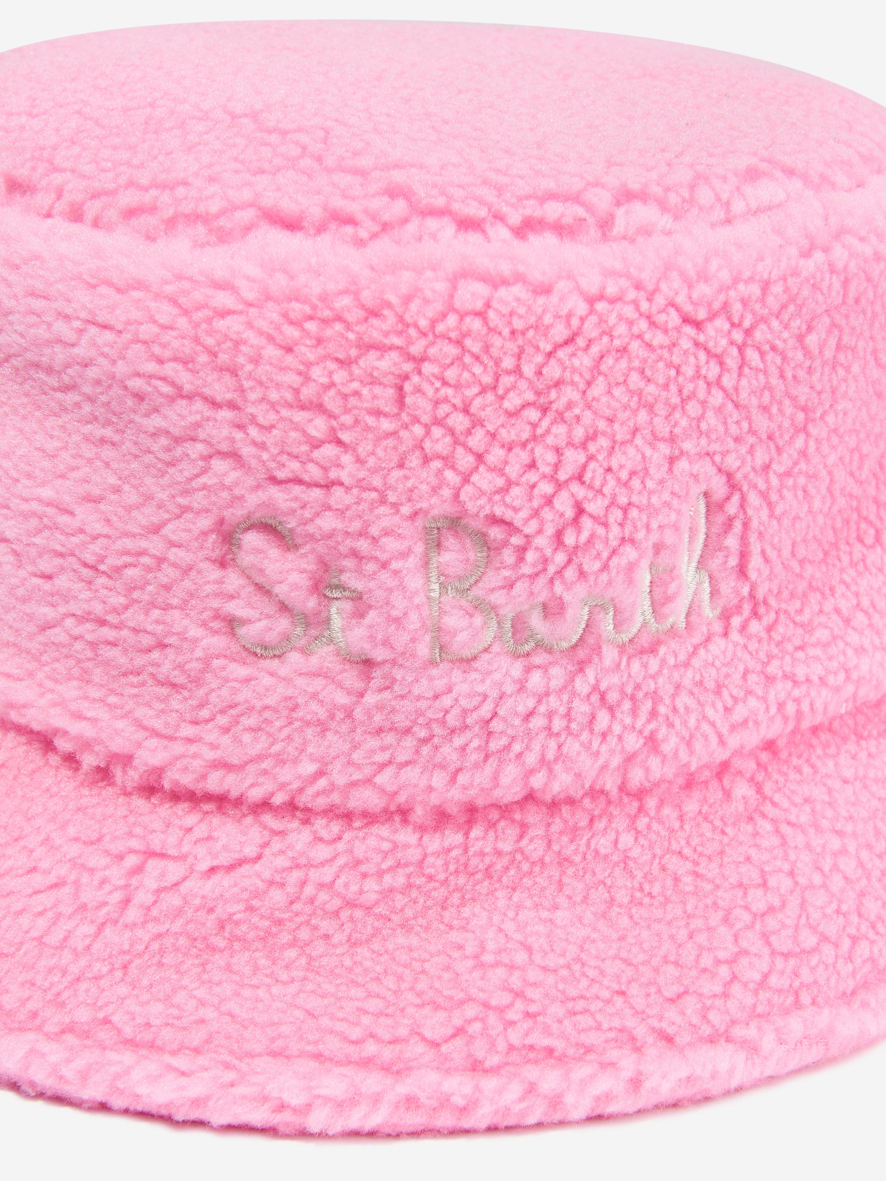 MC2 Saint Barth Girls Sherpa Bucket Hat in Pink