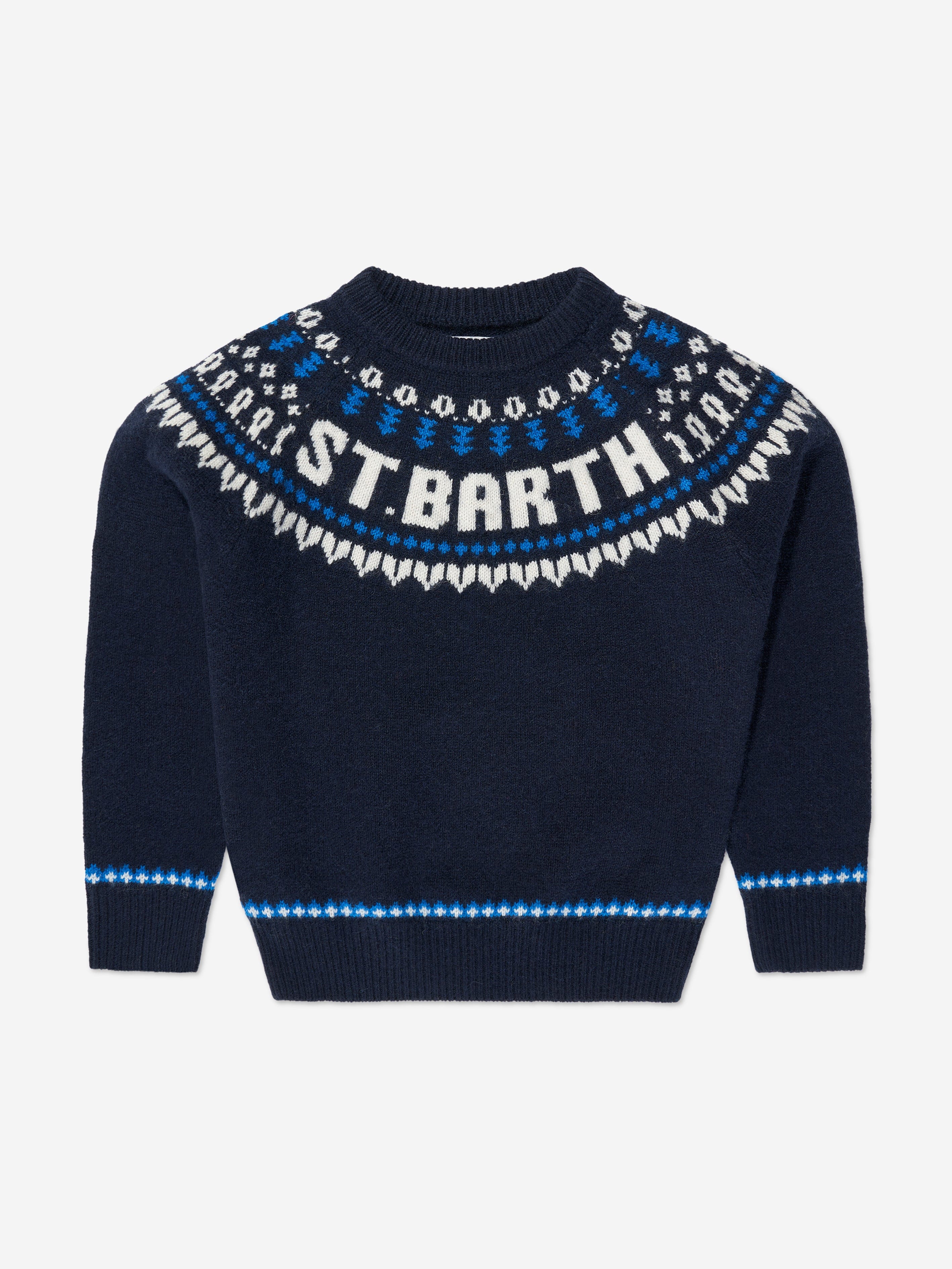 MC2 Saint Barth Boys Icelandic Jumper in Blue