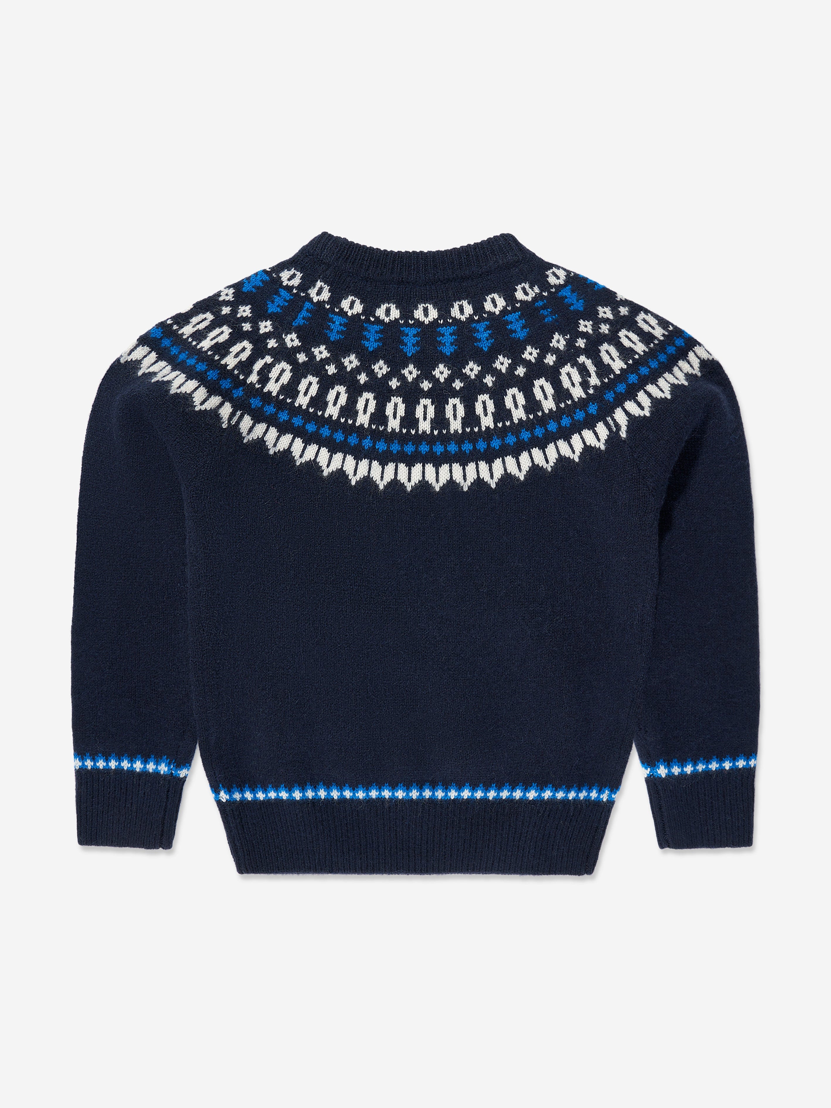 MC2 Saint Barth Boys Icelandic Jumper in Blue