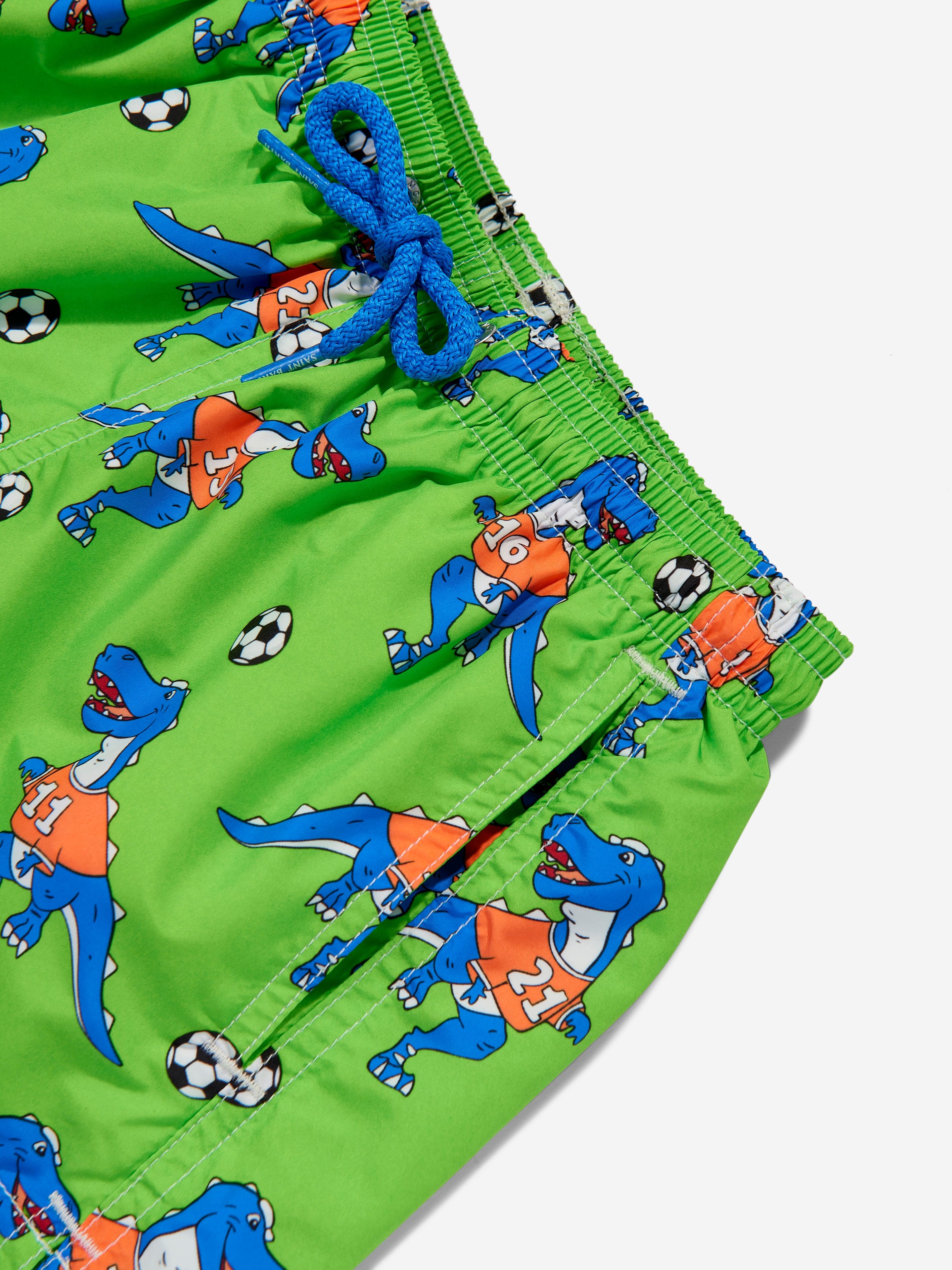 MC2 Saint Barth Boys Dino Football Swim Shorts in Green