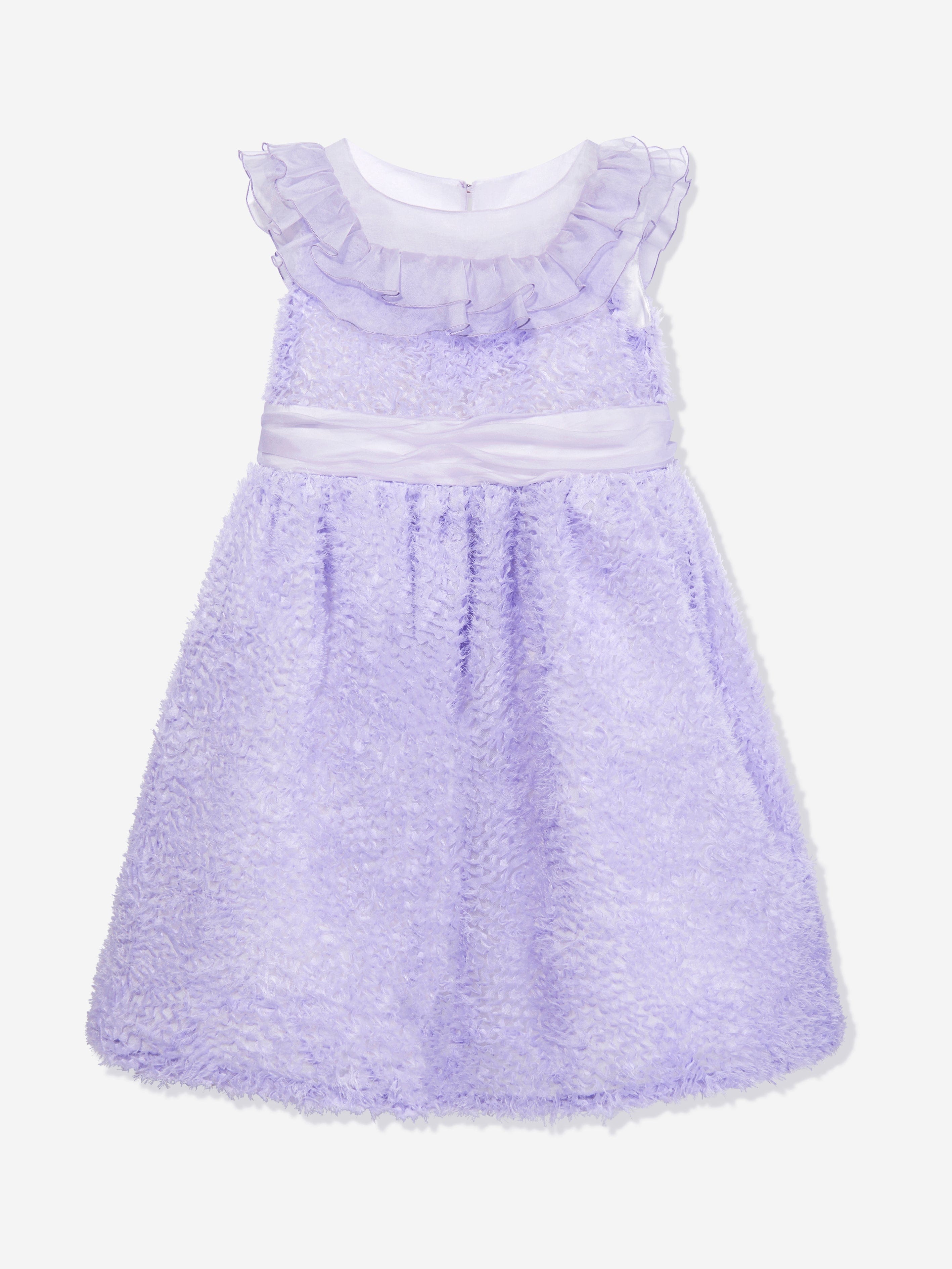 Marchesa Girls Silk Georgette Occasion Dress in Purple