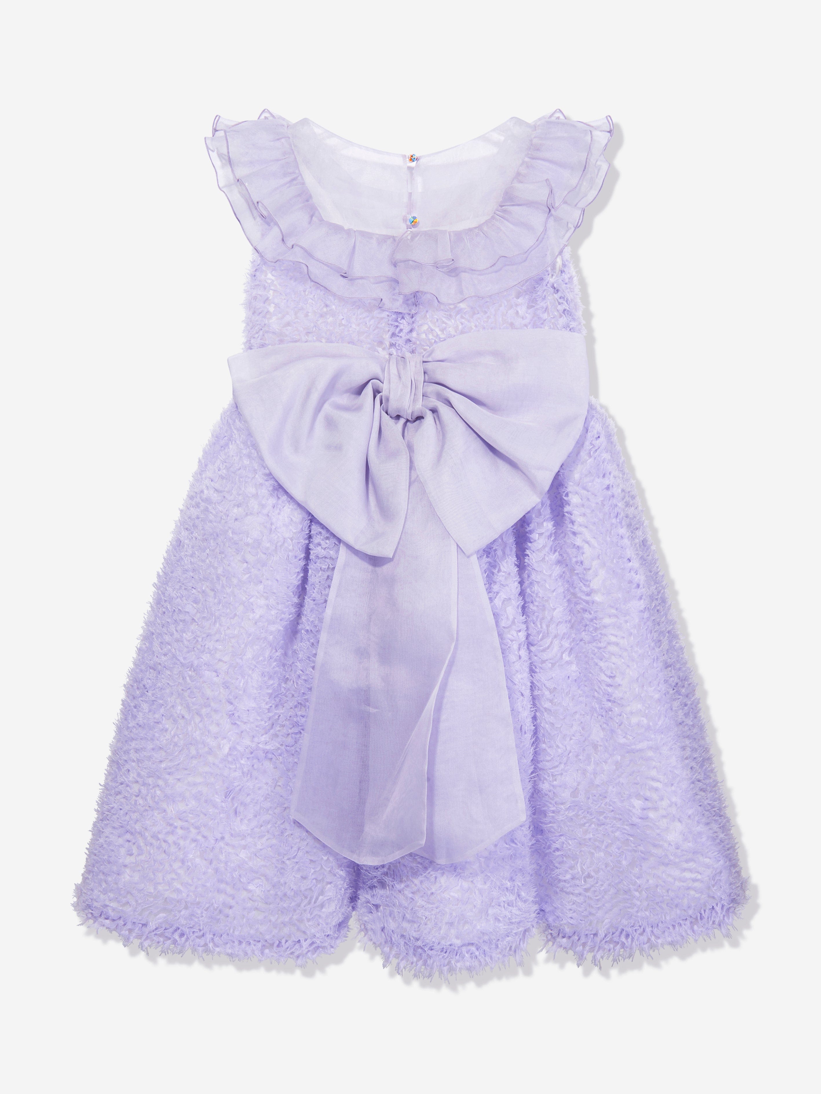 Marchesa Girls Silk Georgette Occasion Dress in Purple