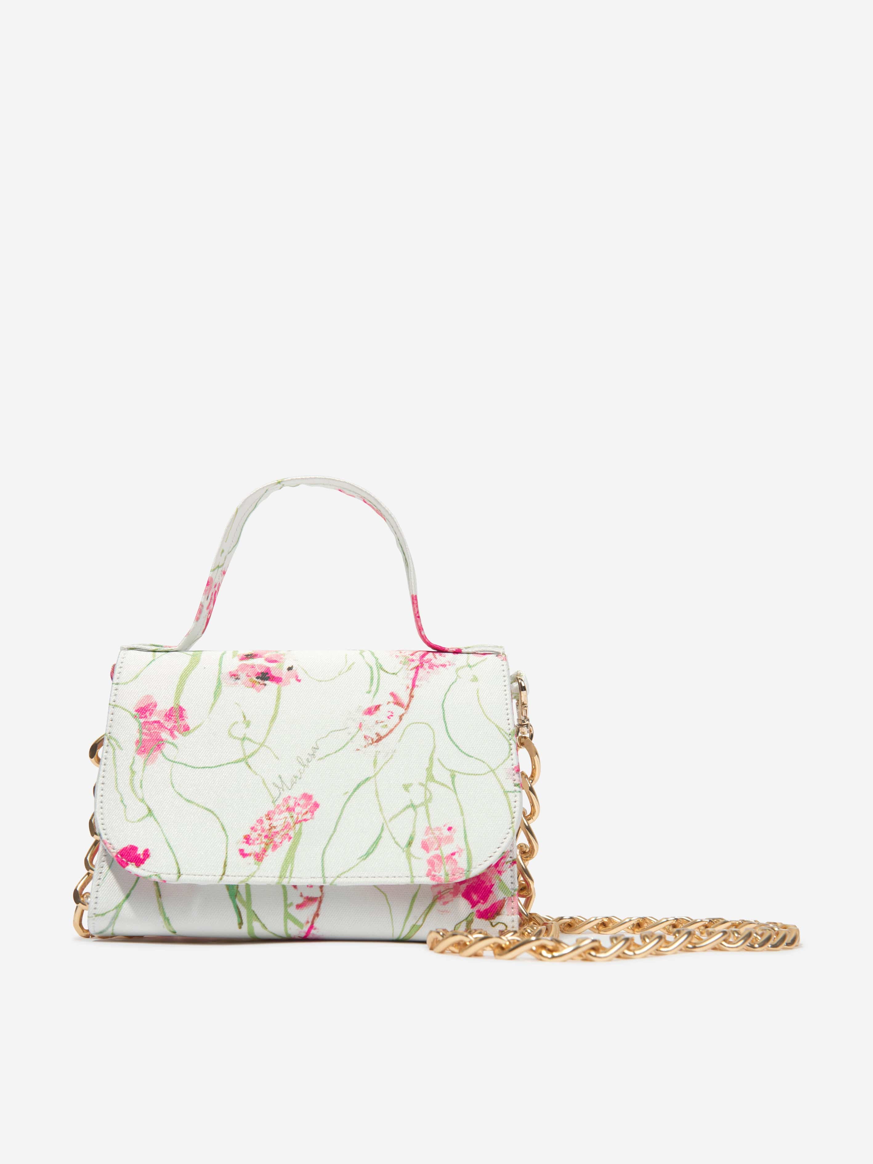 Marchesa Girls Chain Embellished Mini Bag in White (20cm)