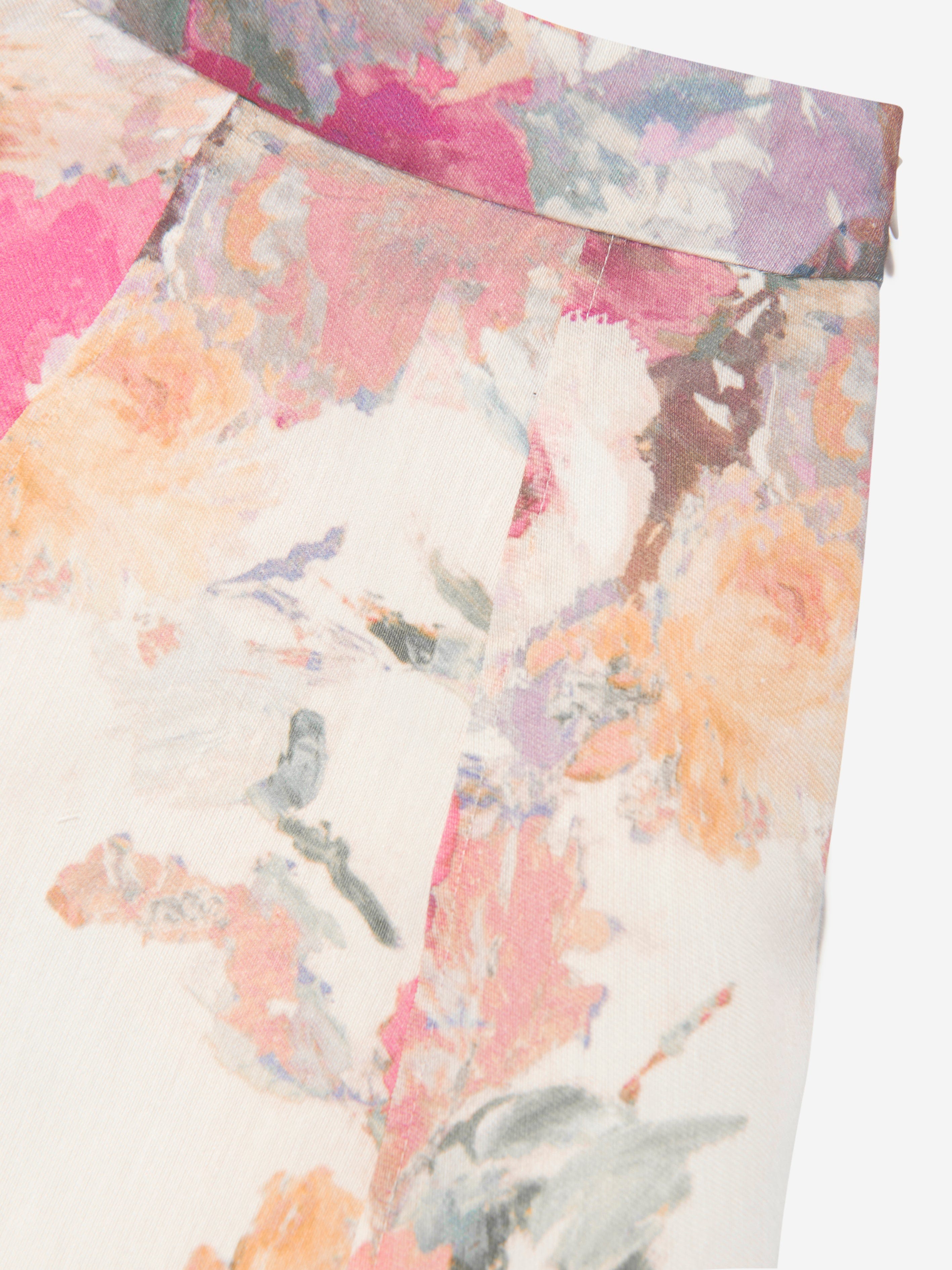 Marchesa Girls Flower Print Skirt in Multicolour