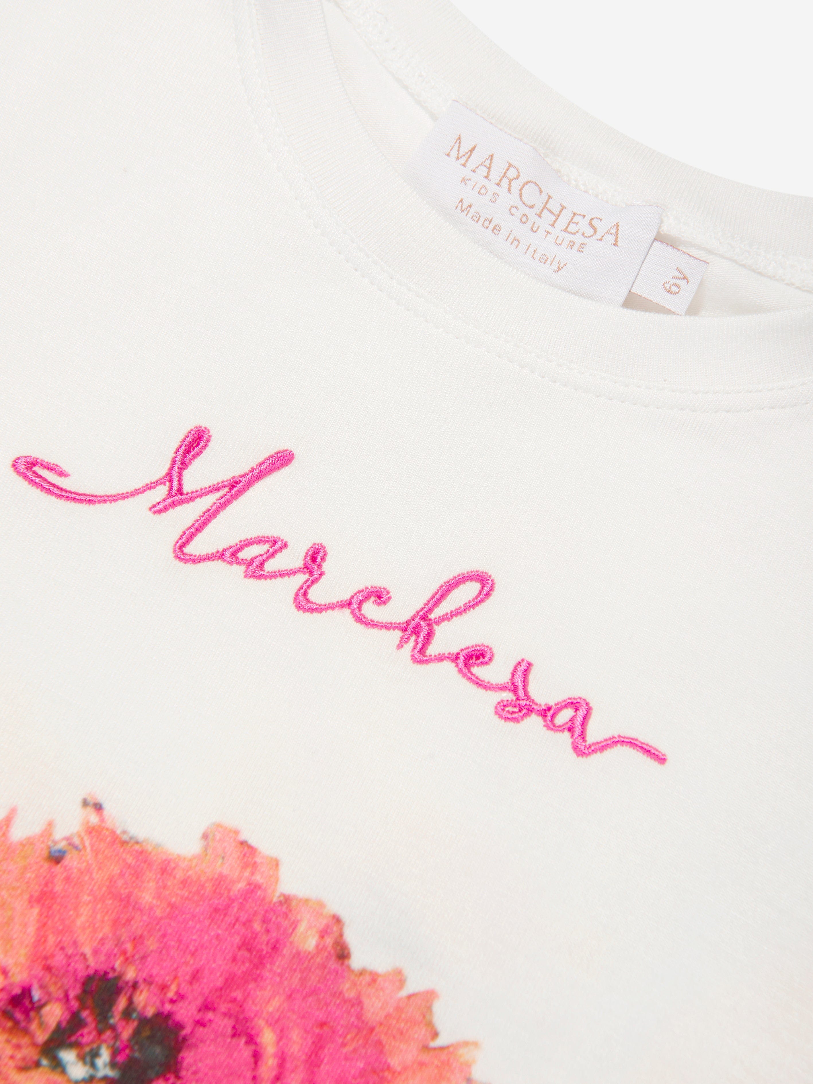 Marchesa Girls Flower Print T-Shirt in Multicolour