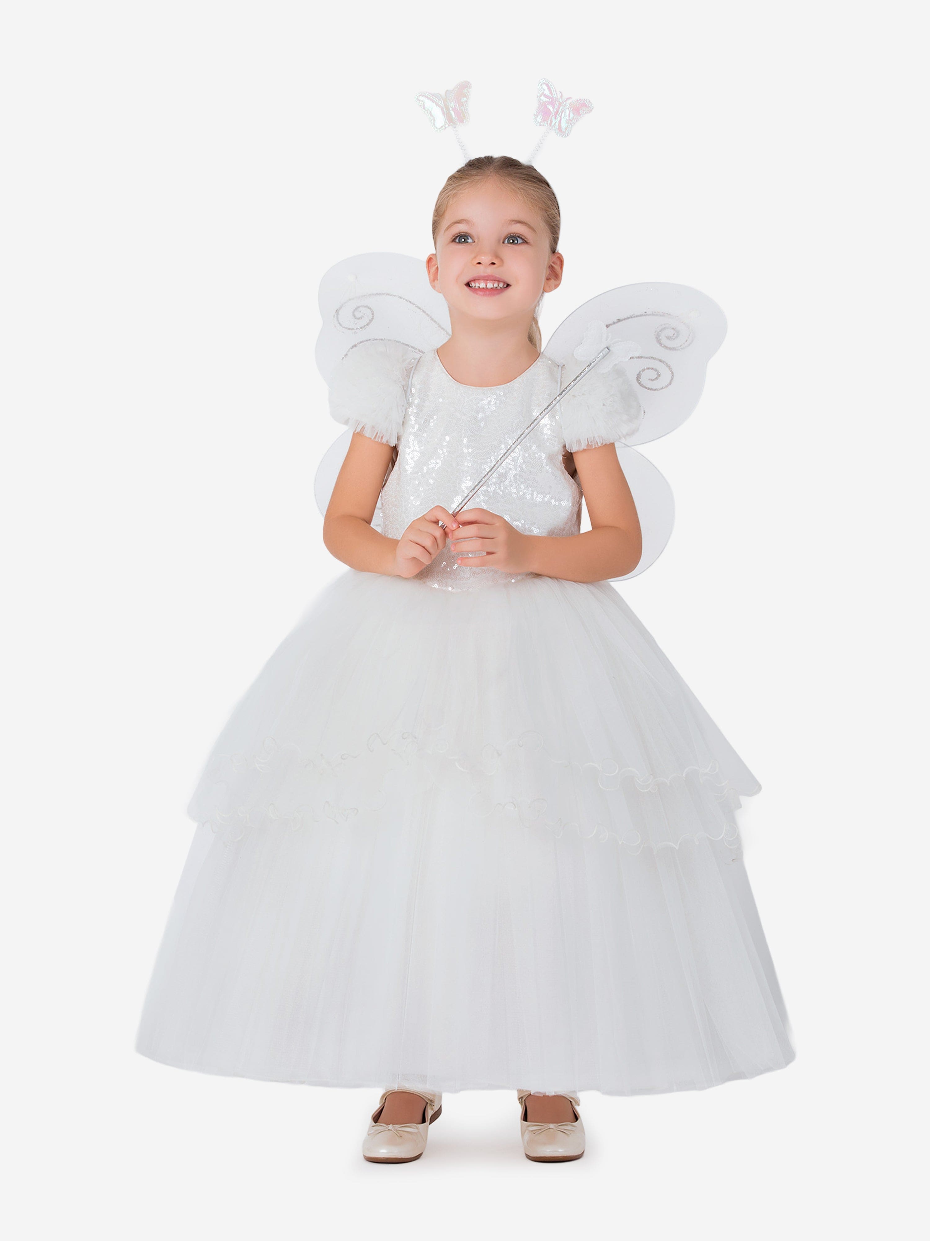 Magical Costumes Girls Fairy Costume in White