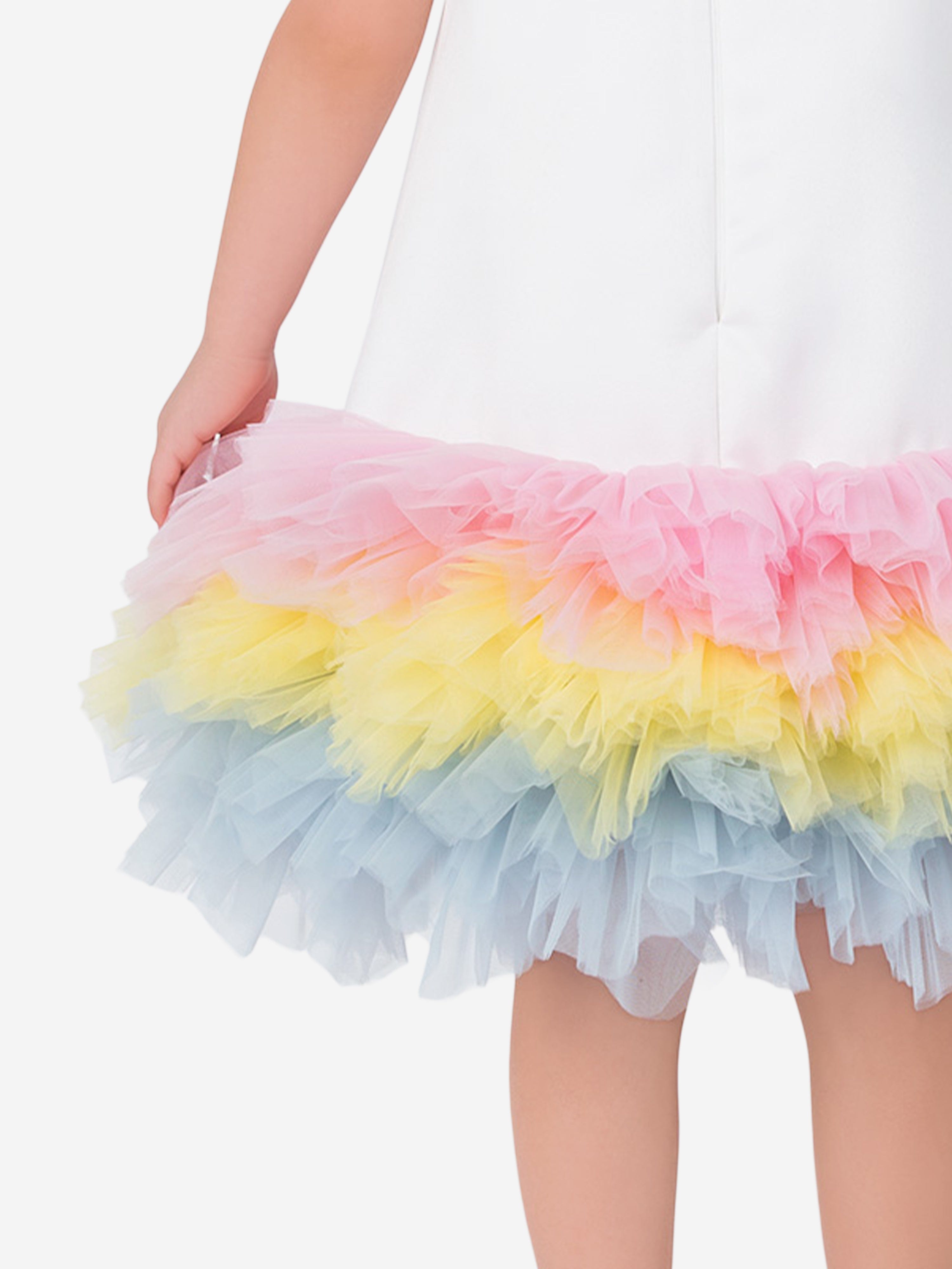Magical Costumes Baby Girls Unicorn Party Dress in White
