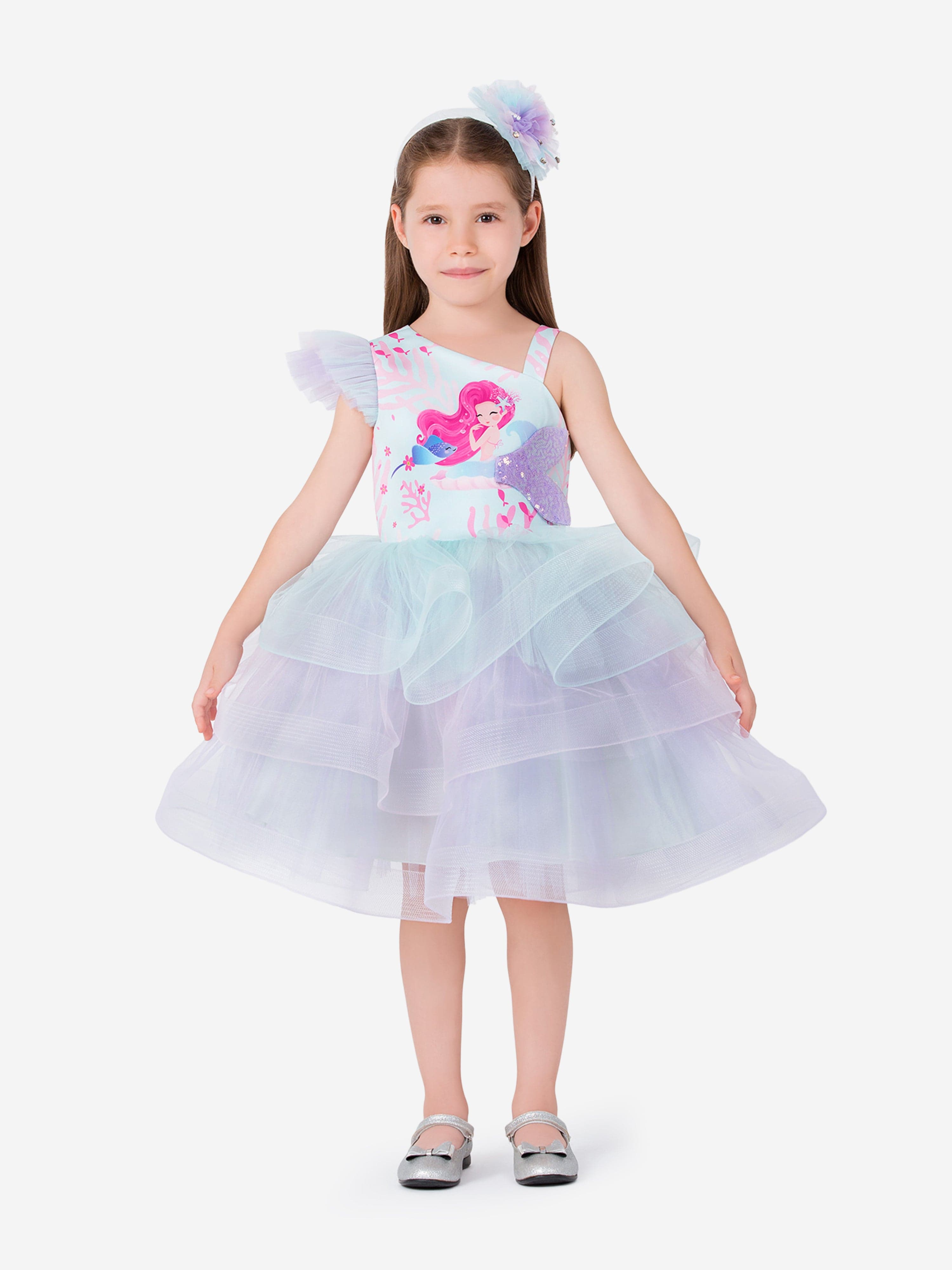 Magical Costumes Girls Mermaid Dress Costume in Multicolour