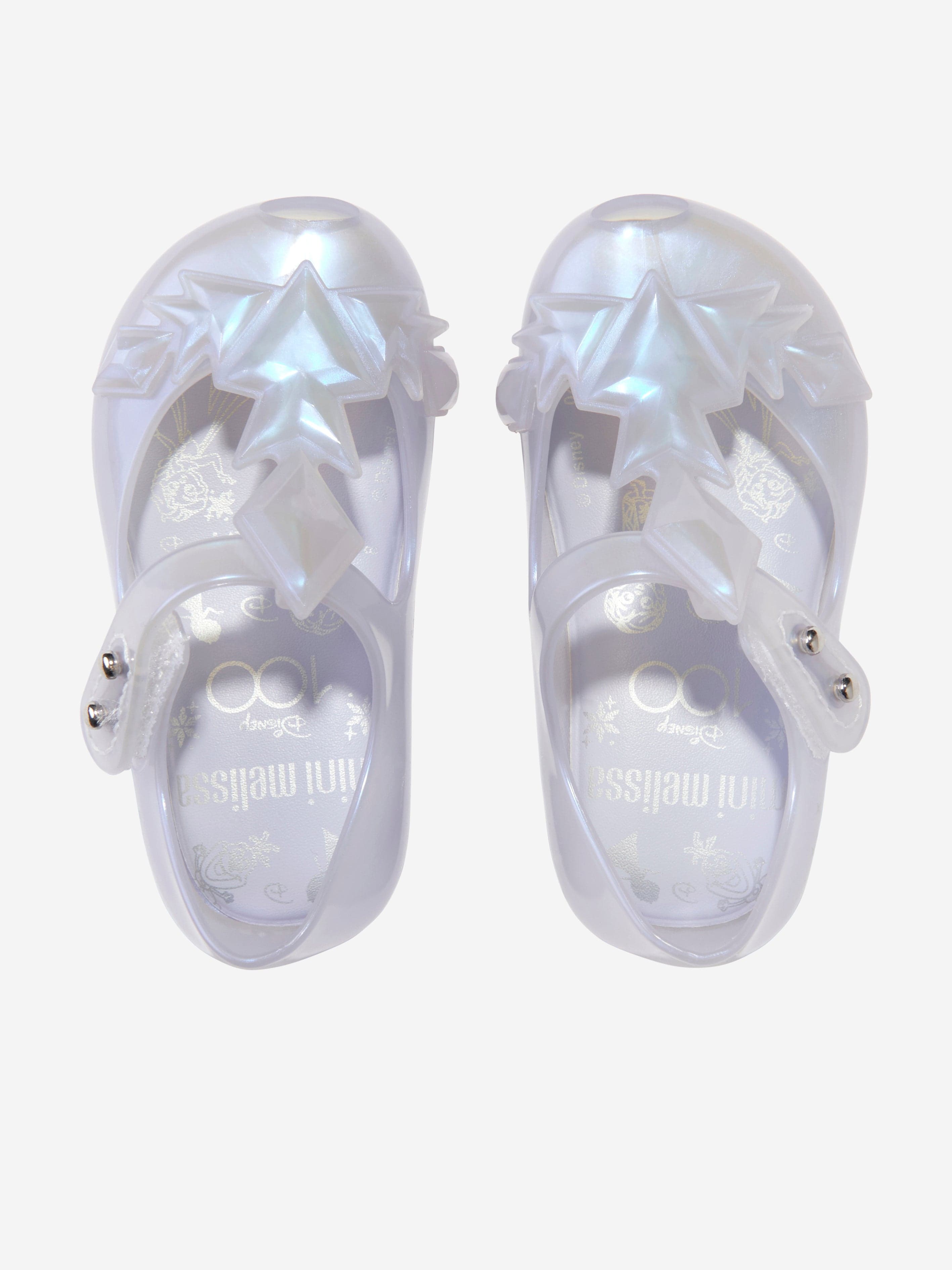 Mini Melissa Girls Disney Jelly Ballerinas in White