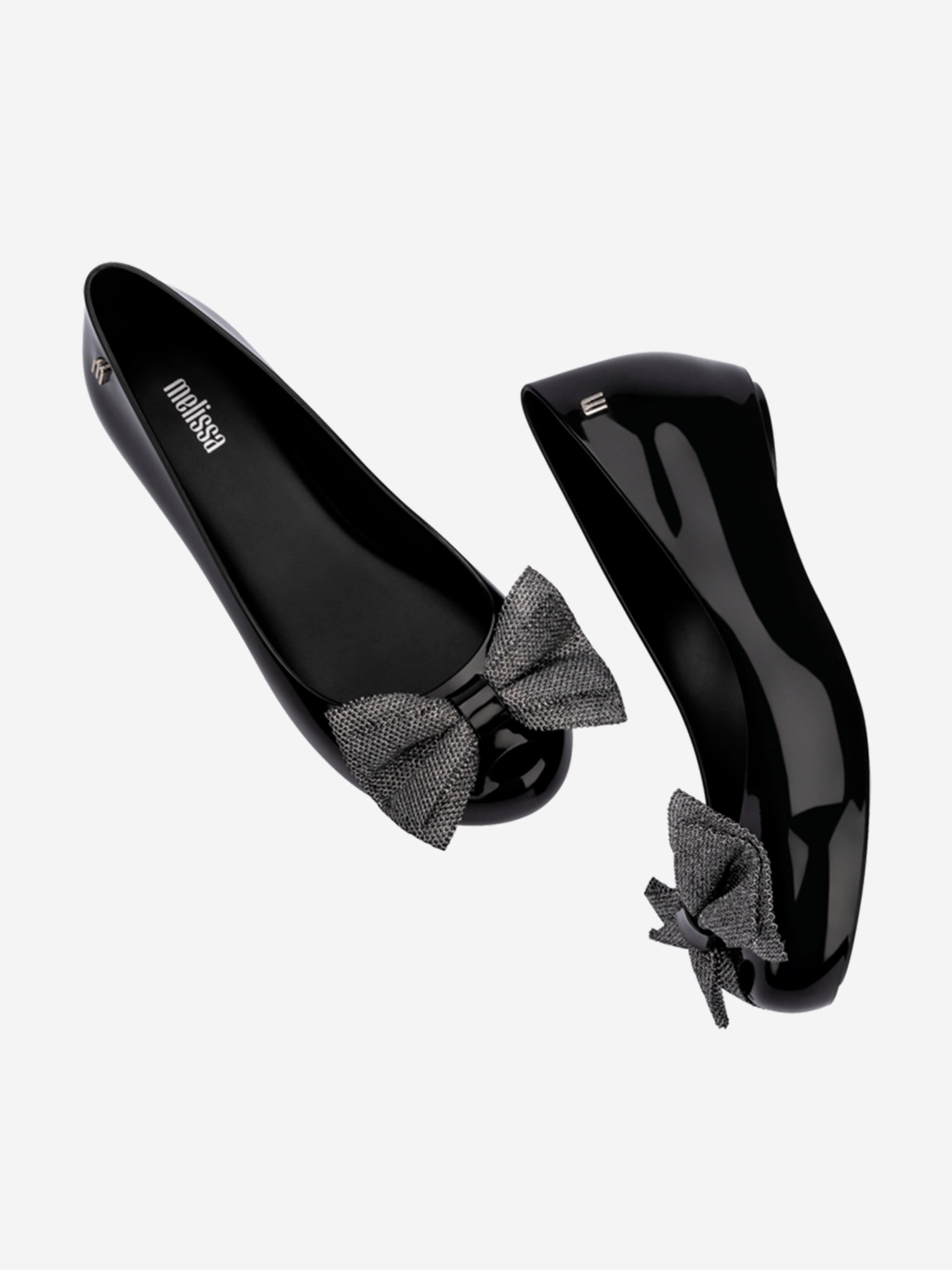 Mini Melissa Girls Ultragirl Sweet XXIV Ballerinas in Black