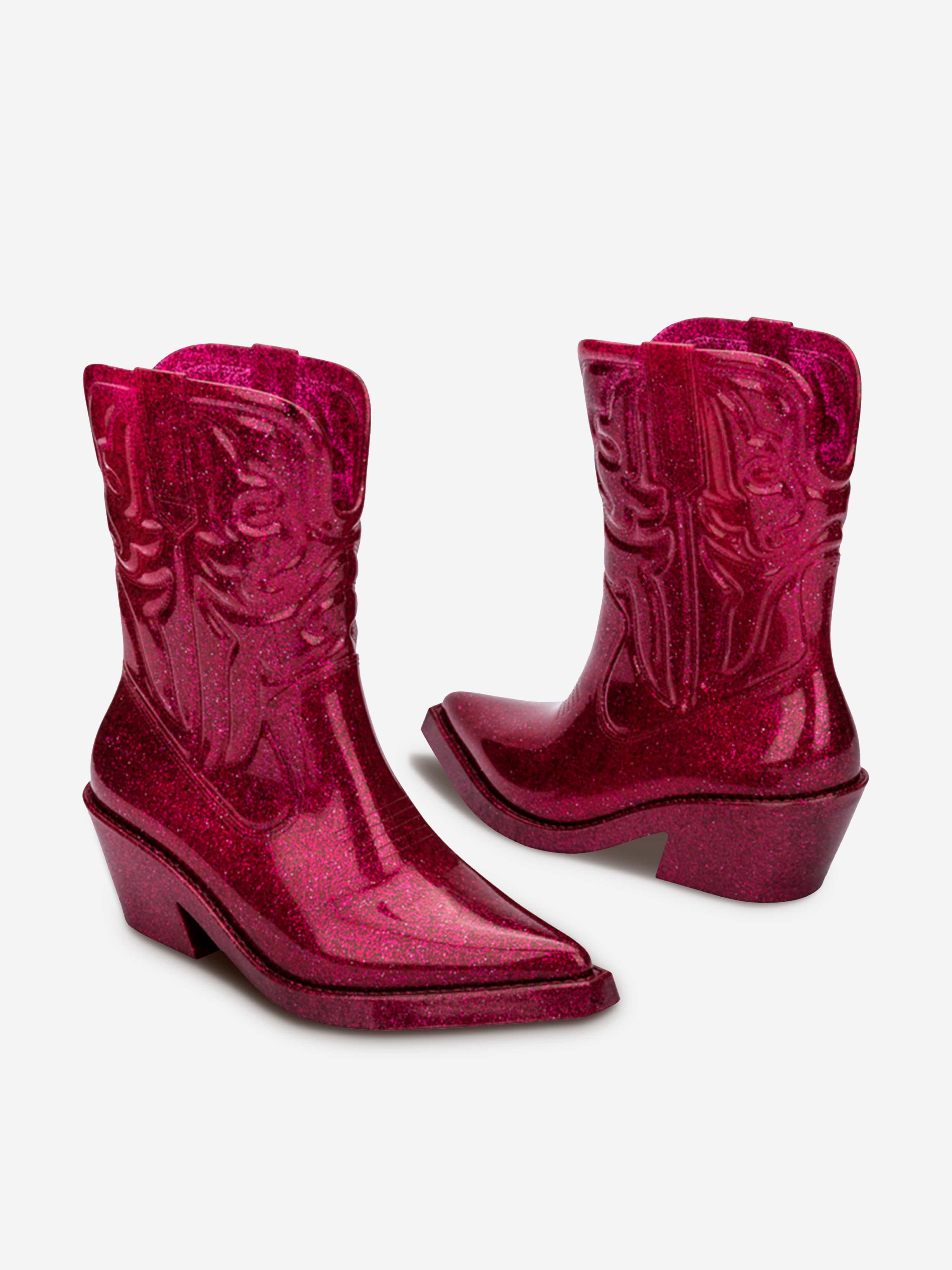 Mini Melissa Girls Texas Boots in Pink