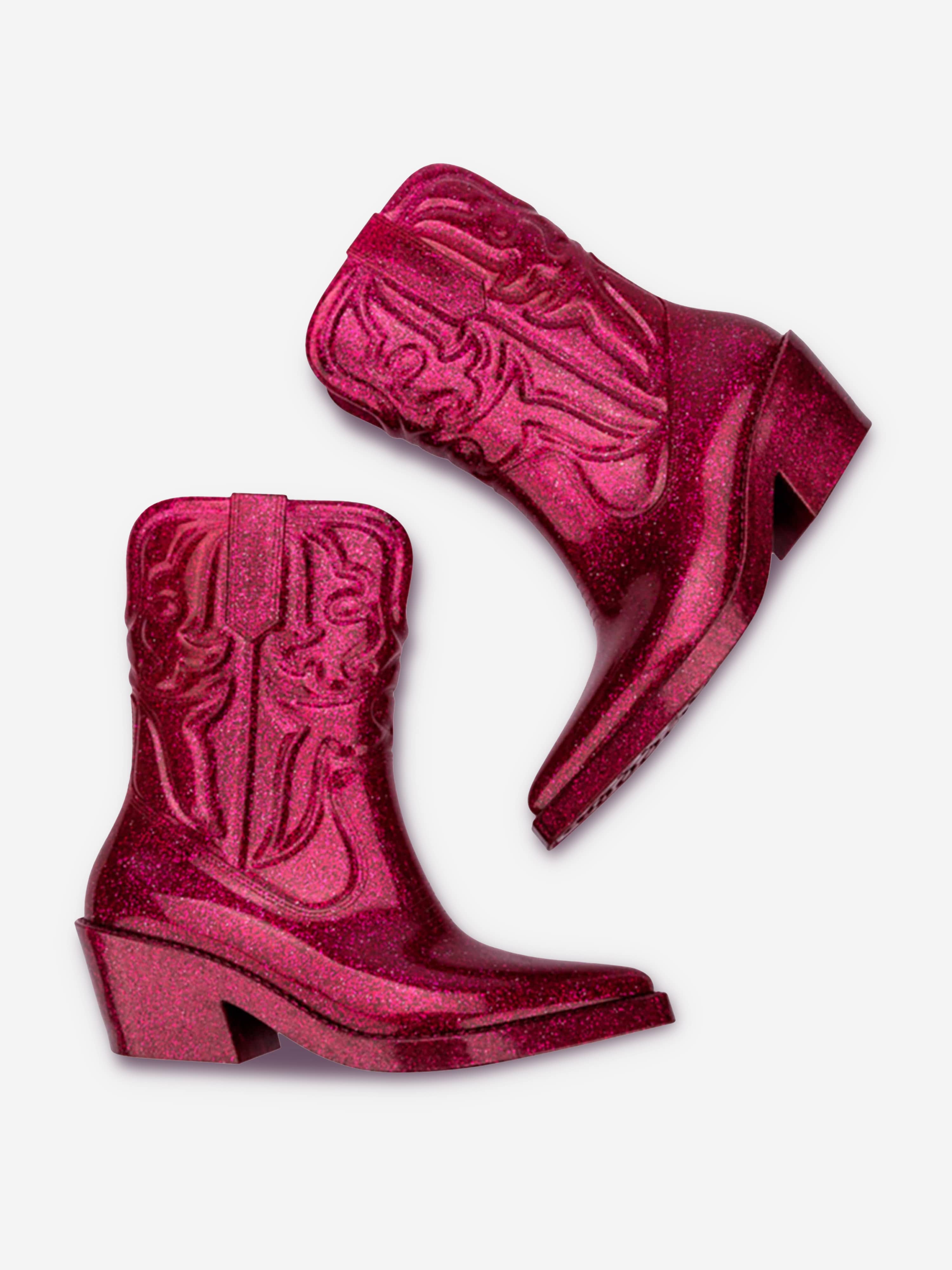 Mini Melissa Girls Texas Boots in Pink