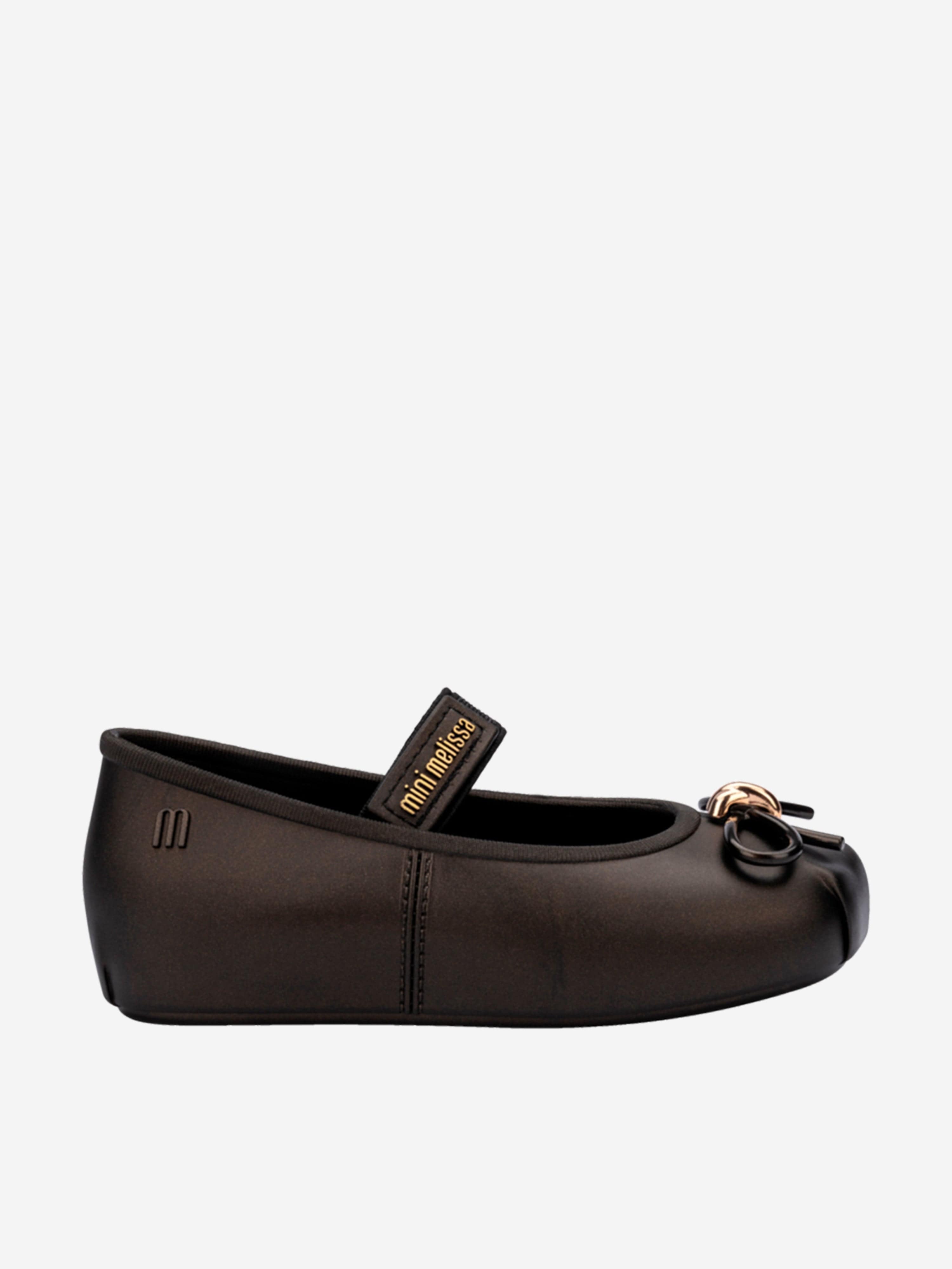 Mini Melissa Girls Sophie Ballet Flats in Black