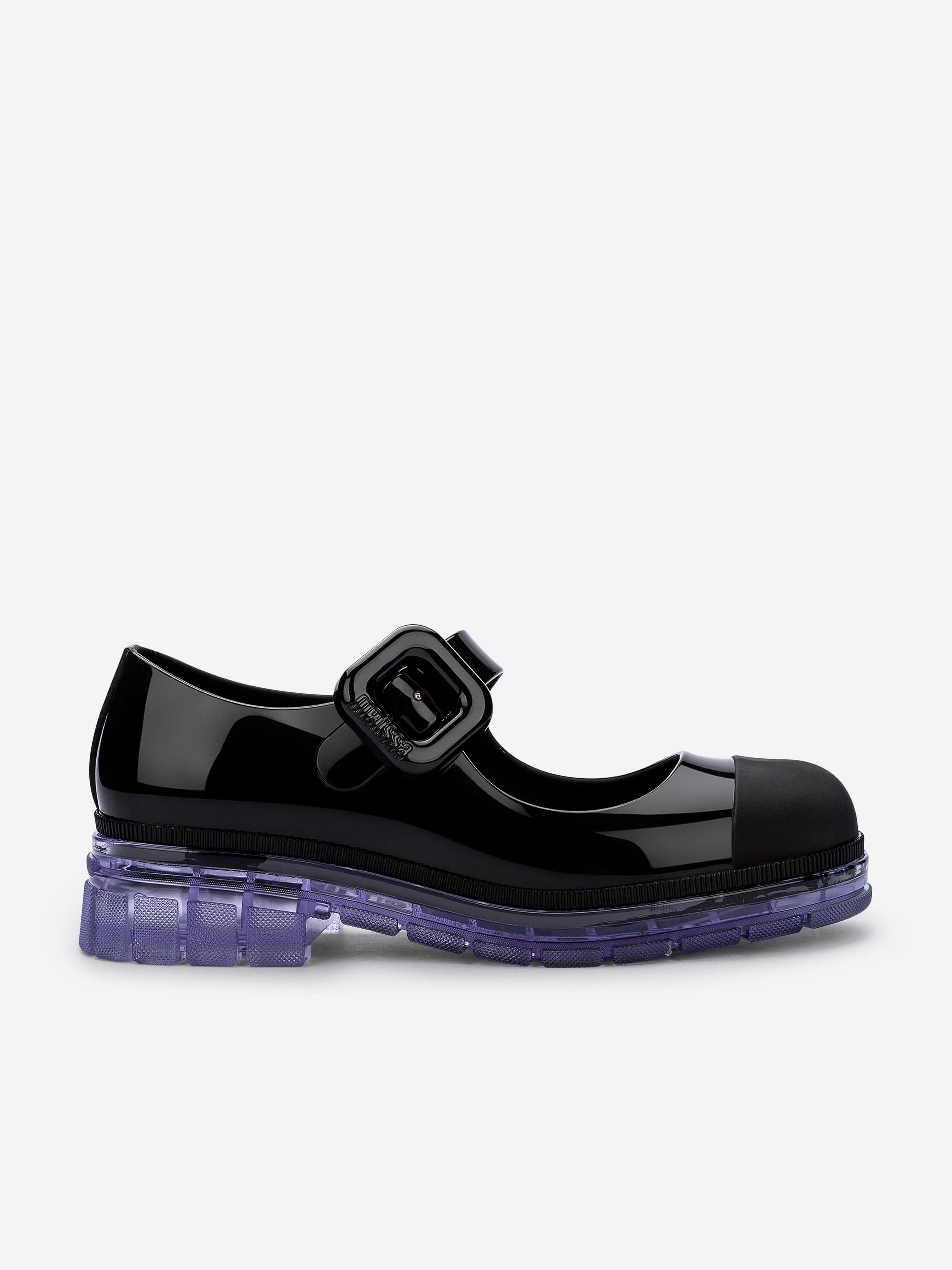 Mini Melissa Girls June Mary Jane Shoes in Black