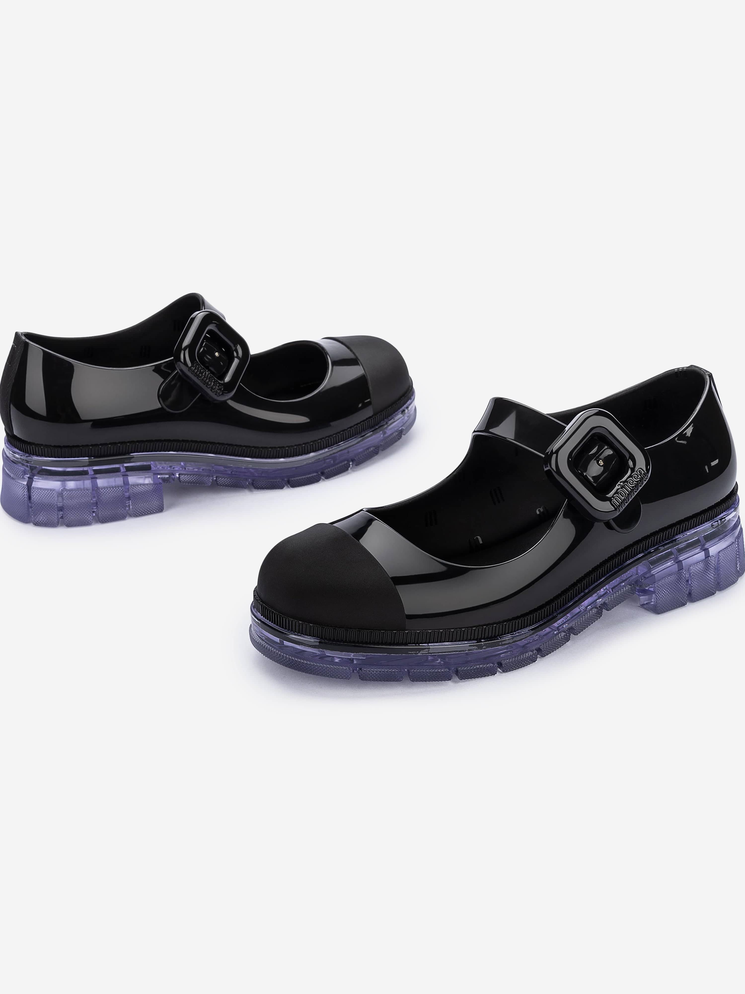 Mini Melissa Girls June Mary Jane Shoes in Black