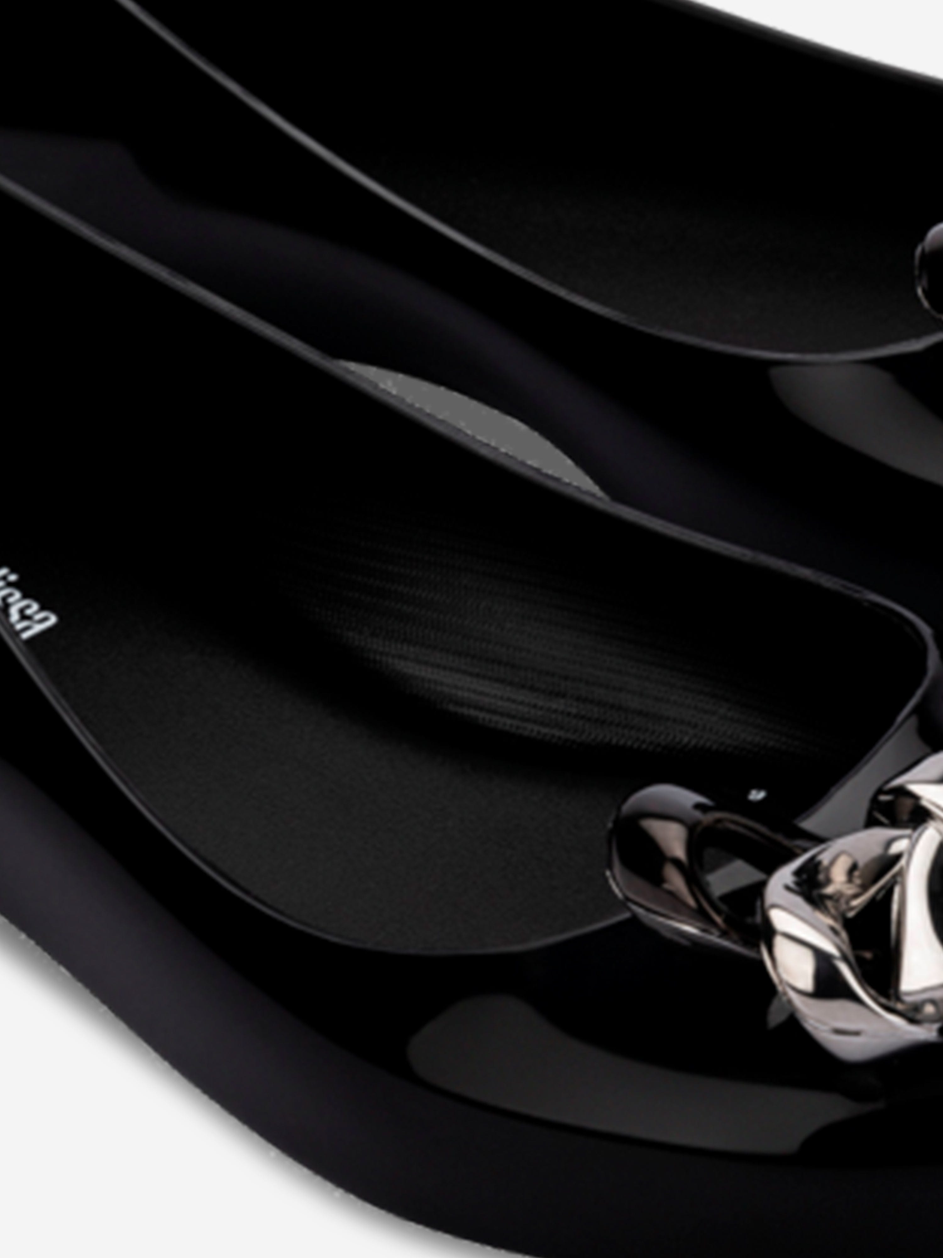 Mini Melissa Girls Sweet Love Glam Ballet Flats in Black