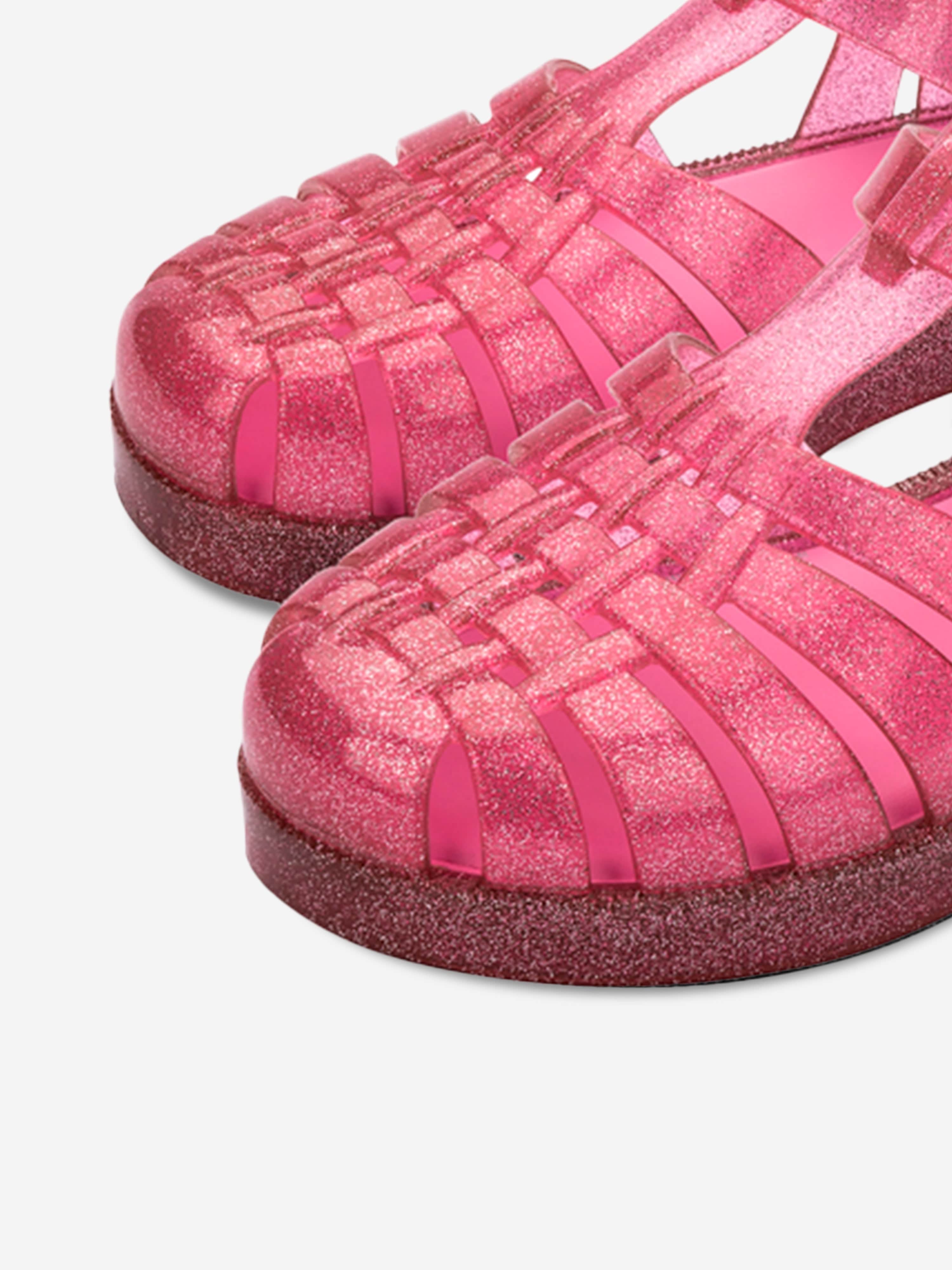 Mini Melissa Girls Possession Shiny Sandals in Pink