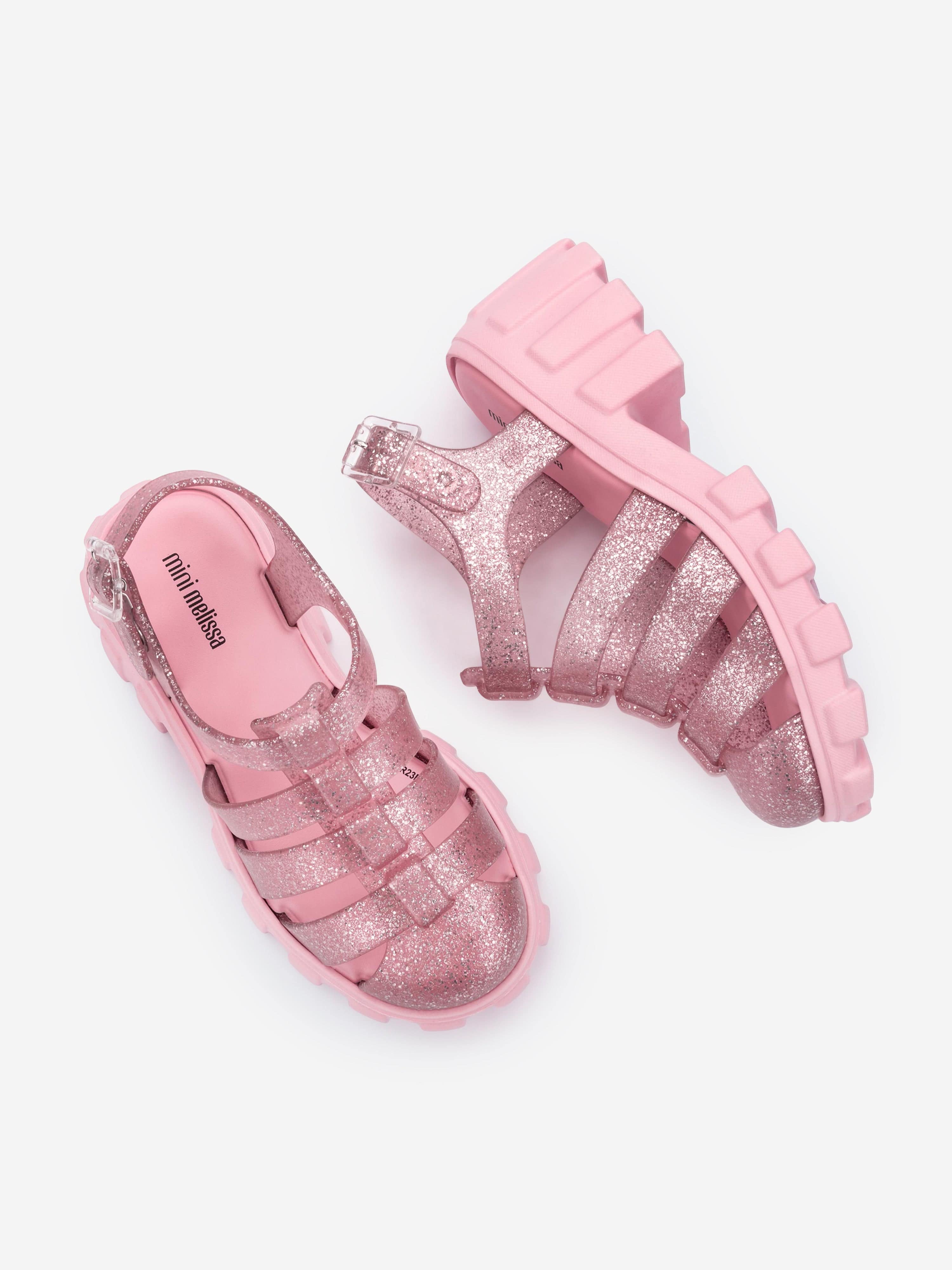 Mini Melissa Girls Megan Sandals in Pink