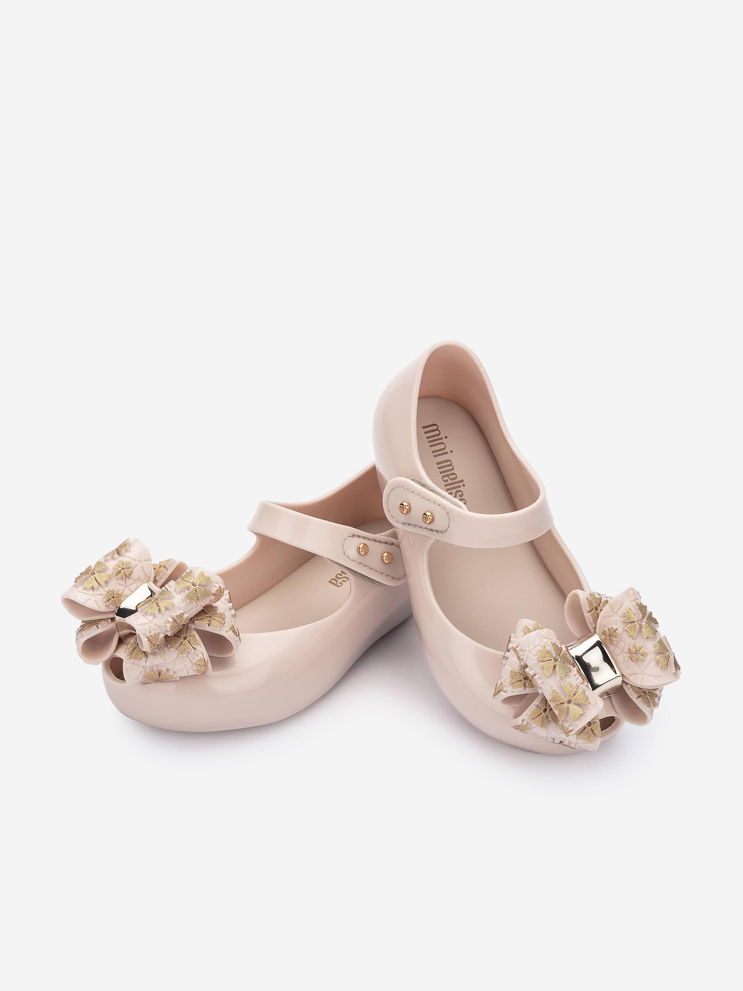 Mini Melissa Girls Ultragirl Sweet Shoes in Beige