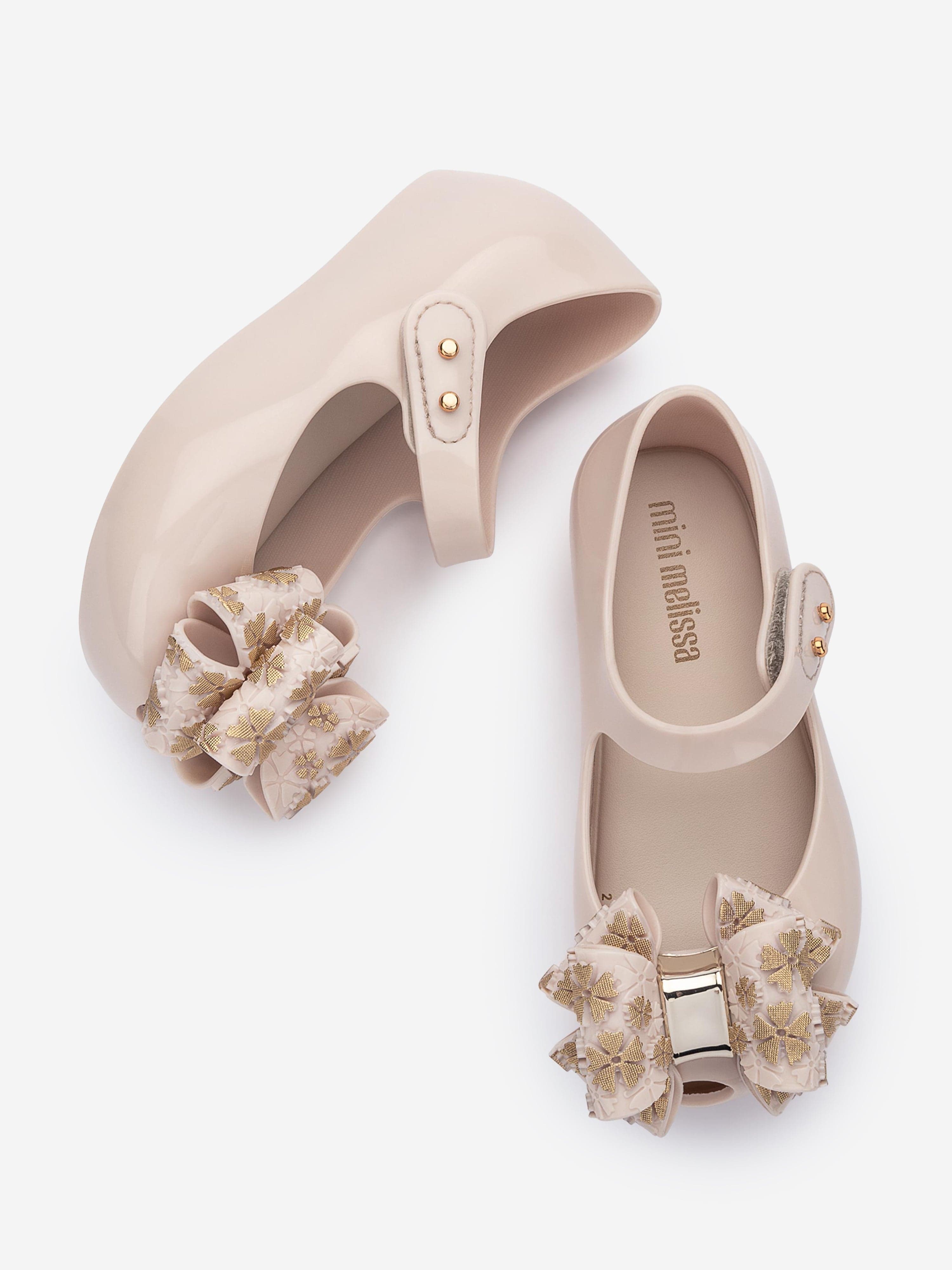 Mini Melissa Girls Ultragirl Sweet Shoes in Beige