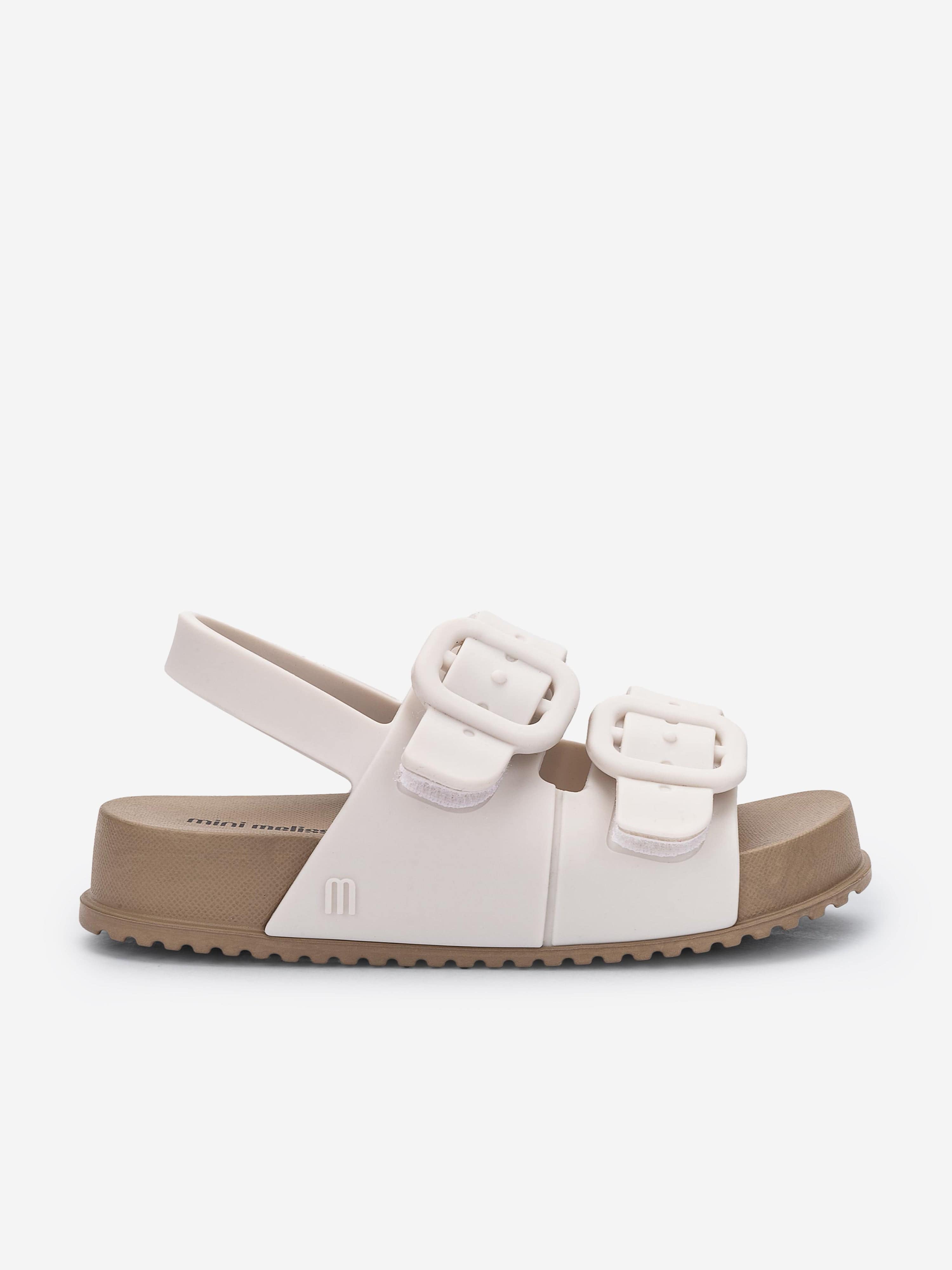 Mini Melissa Girls Cozy Sandals in White