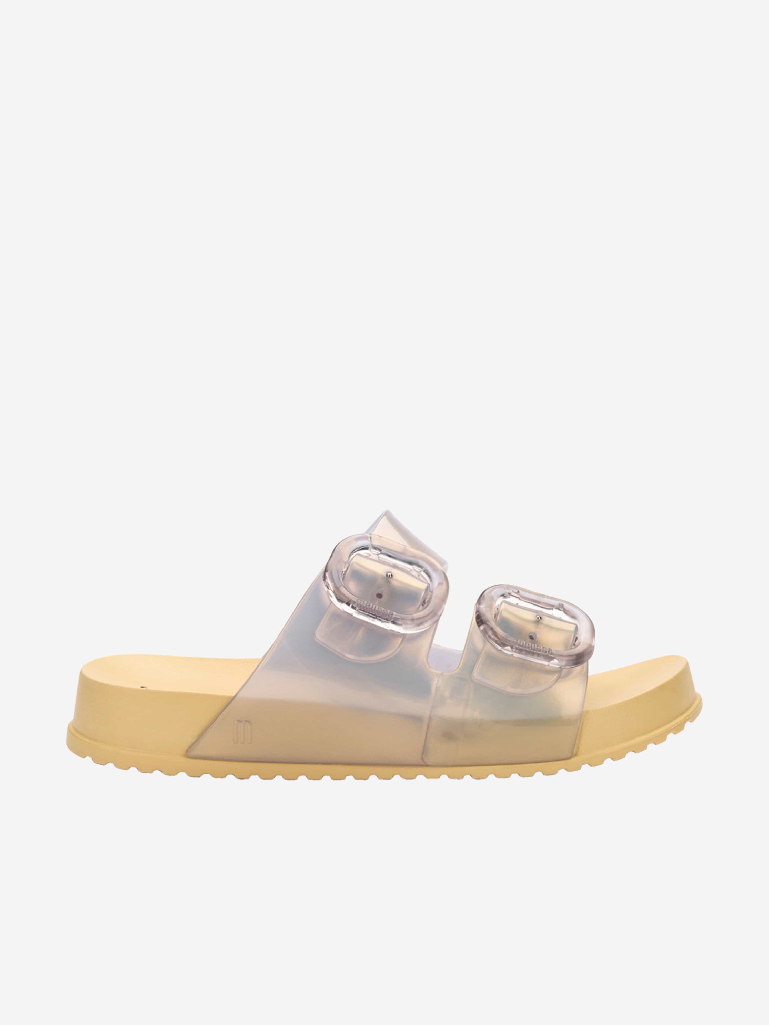 Mini Melissa Girls Cozy Slide Sandals in Gold