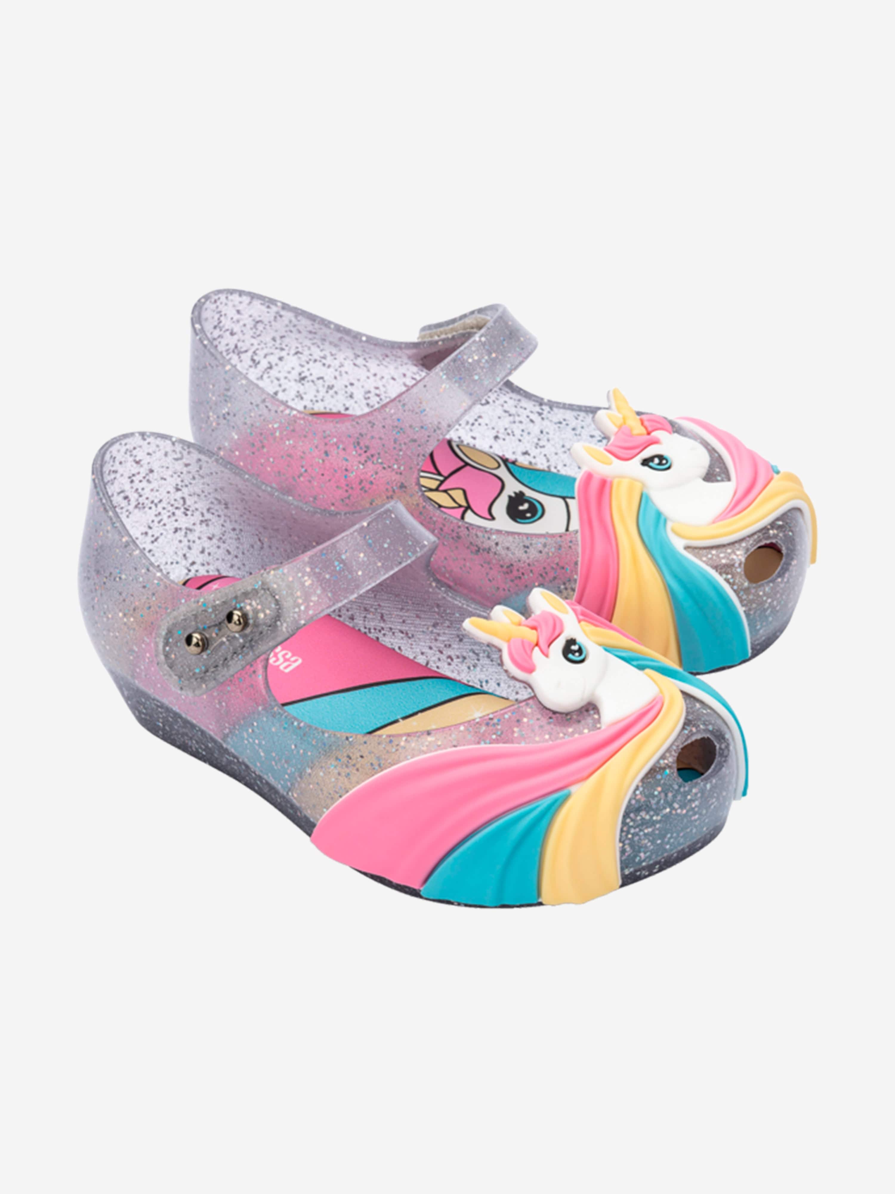 Mini Melissa Girls Unicorn Ballerinas in Multicolour