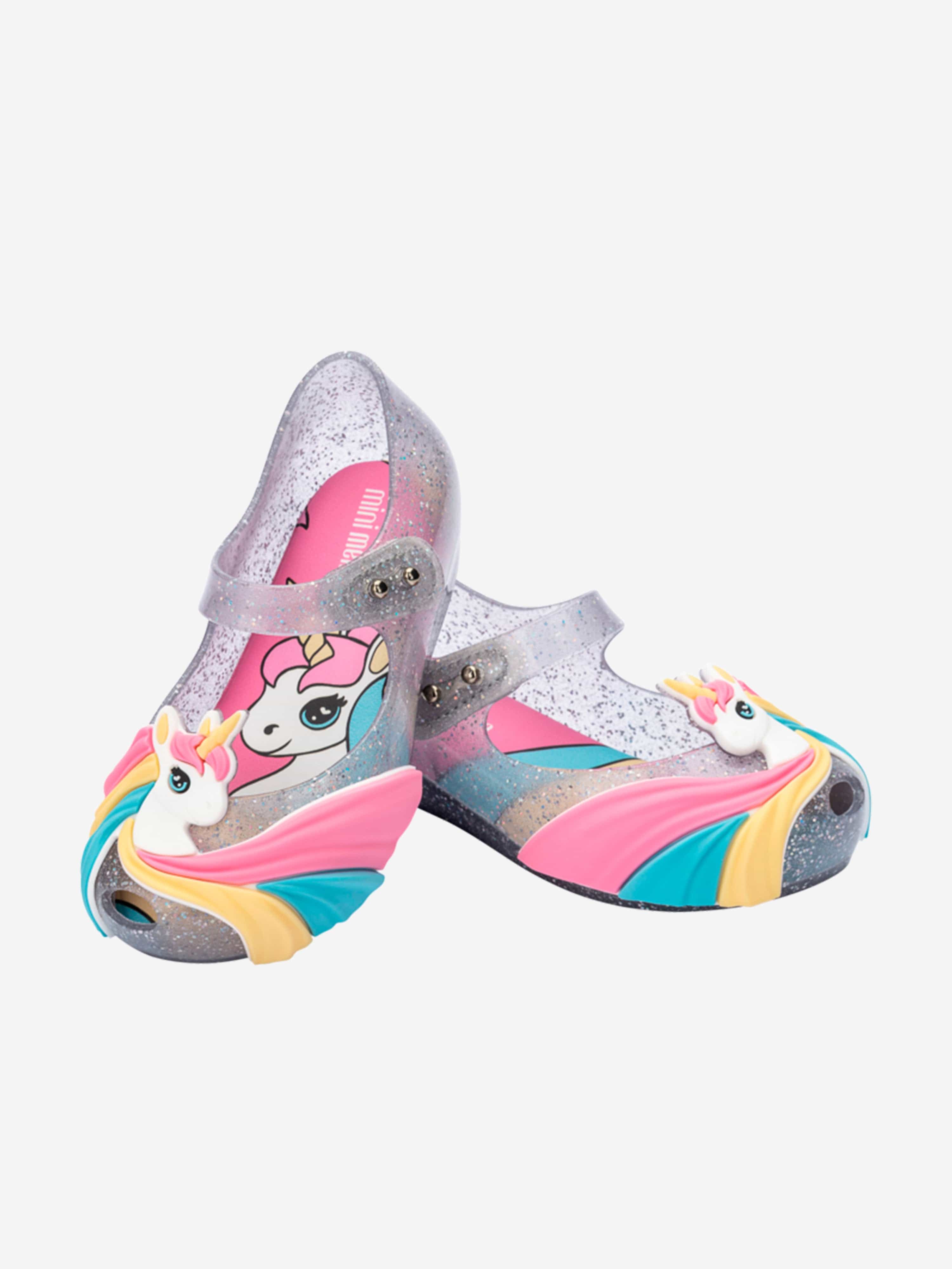 Mini Melissa Girls Unicorn Ballerinas in Multicolour