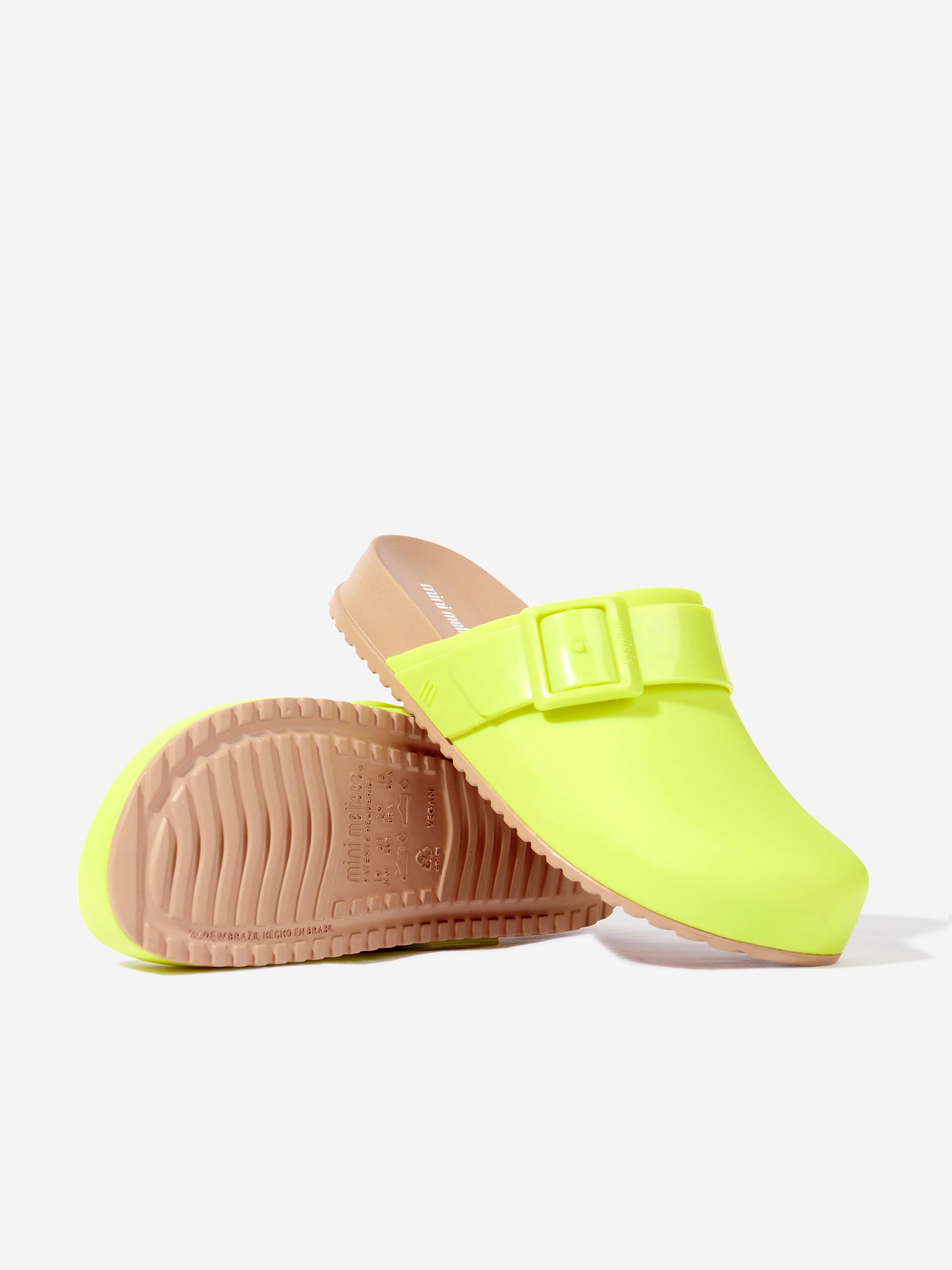Mini Melissa Girls Cozy Clogs in Green