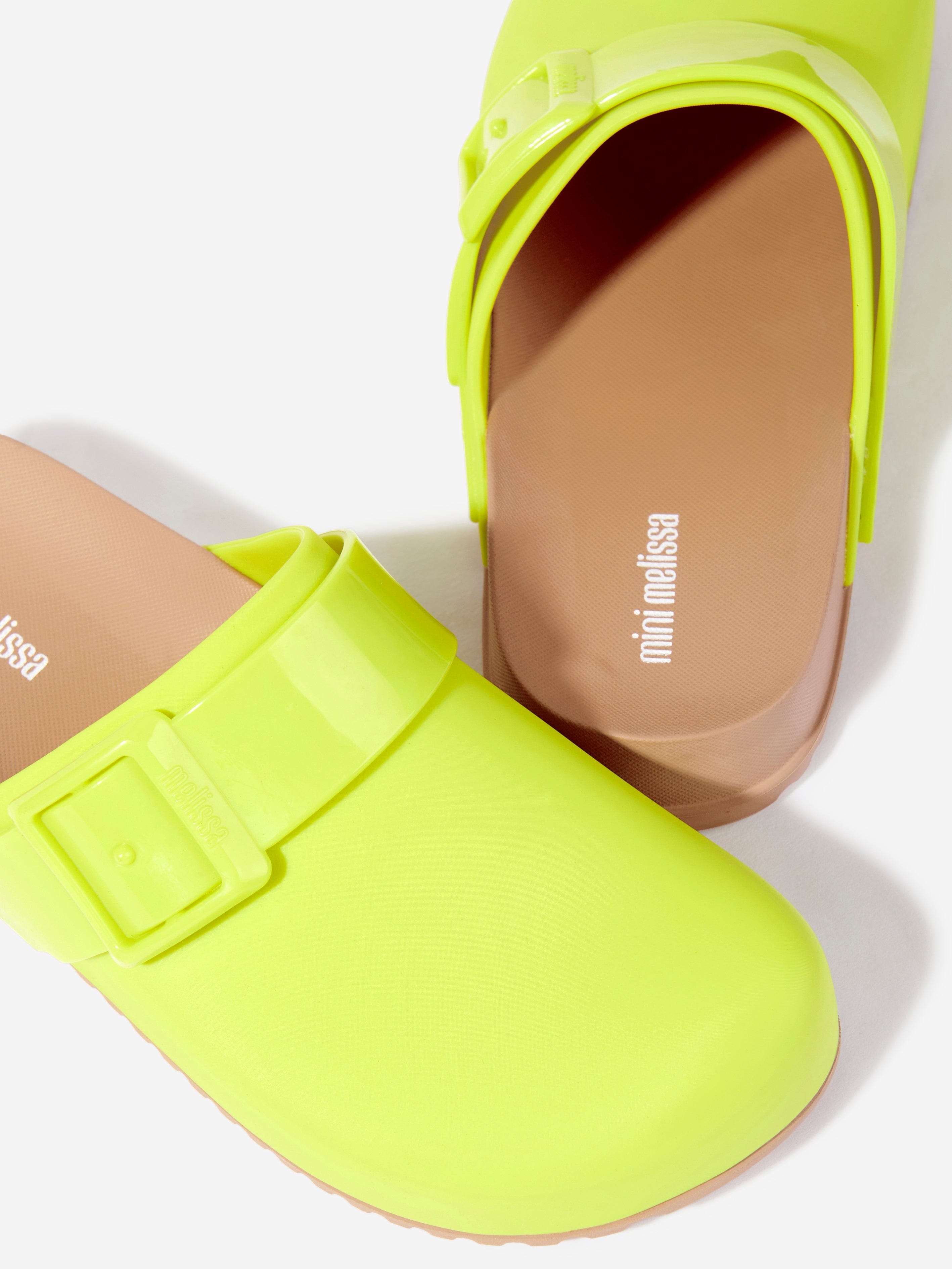 Mini Melissa Girls Cozy Clogs in Green