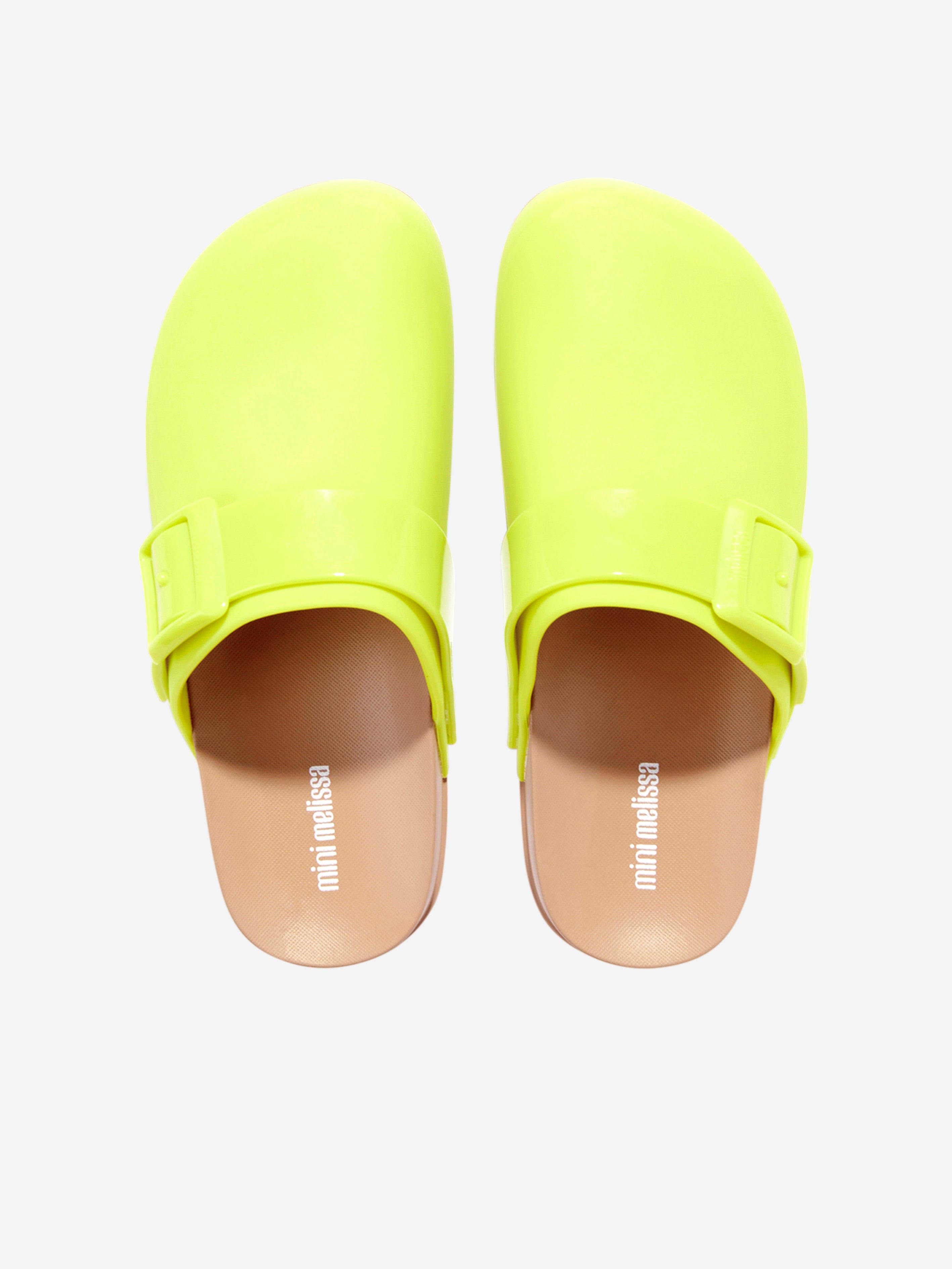 Mini Melissa Girls Cozy Clogs in Green