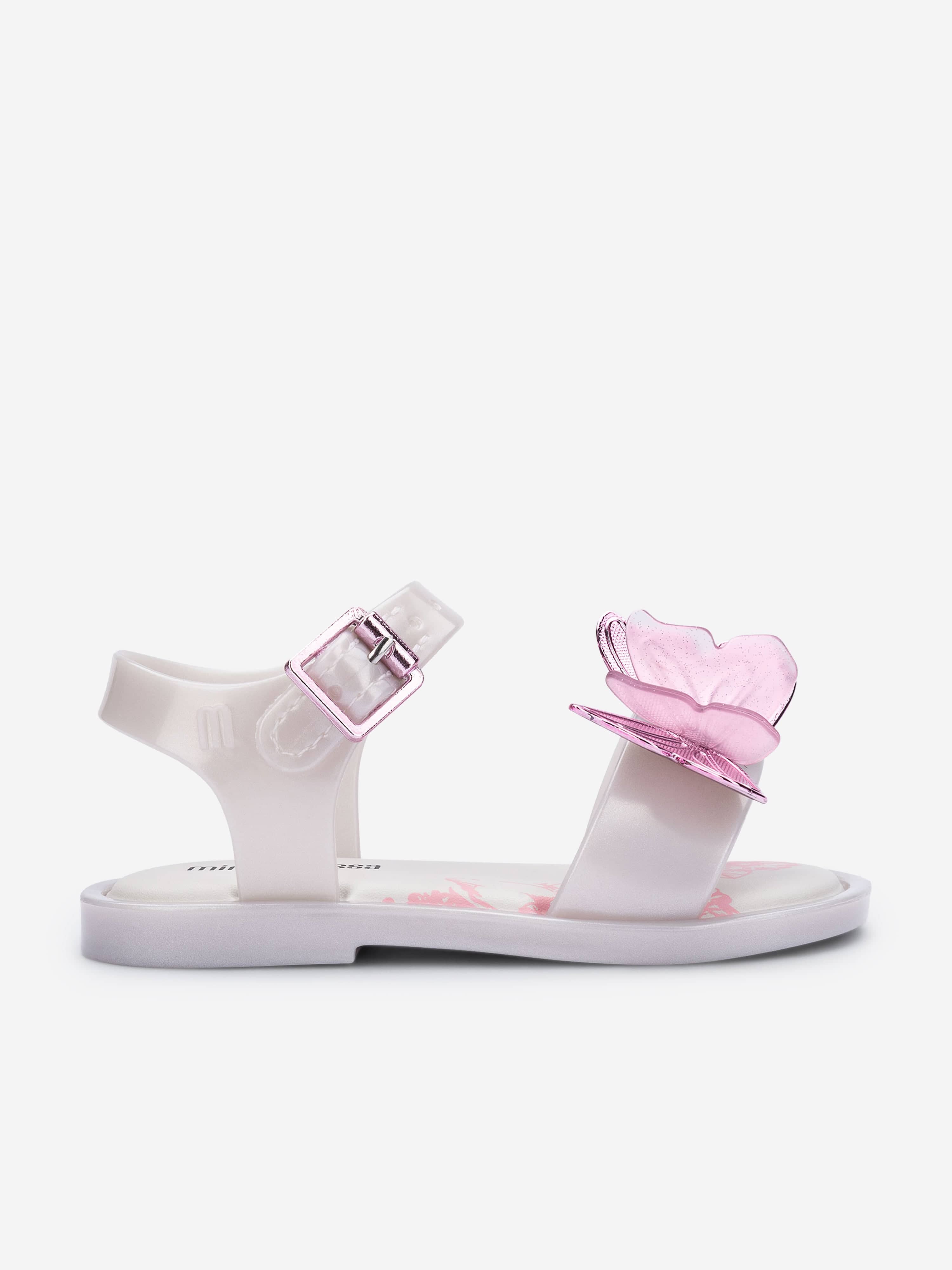 Mini Melissa Girls Fly III Sandals in White