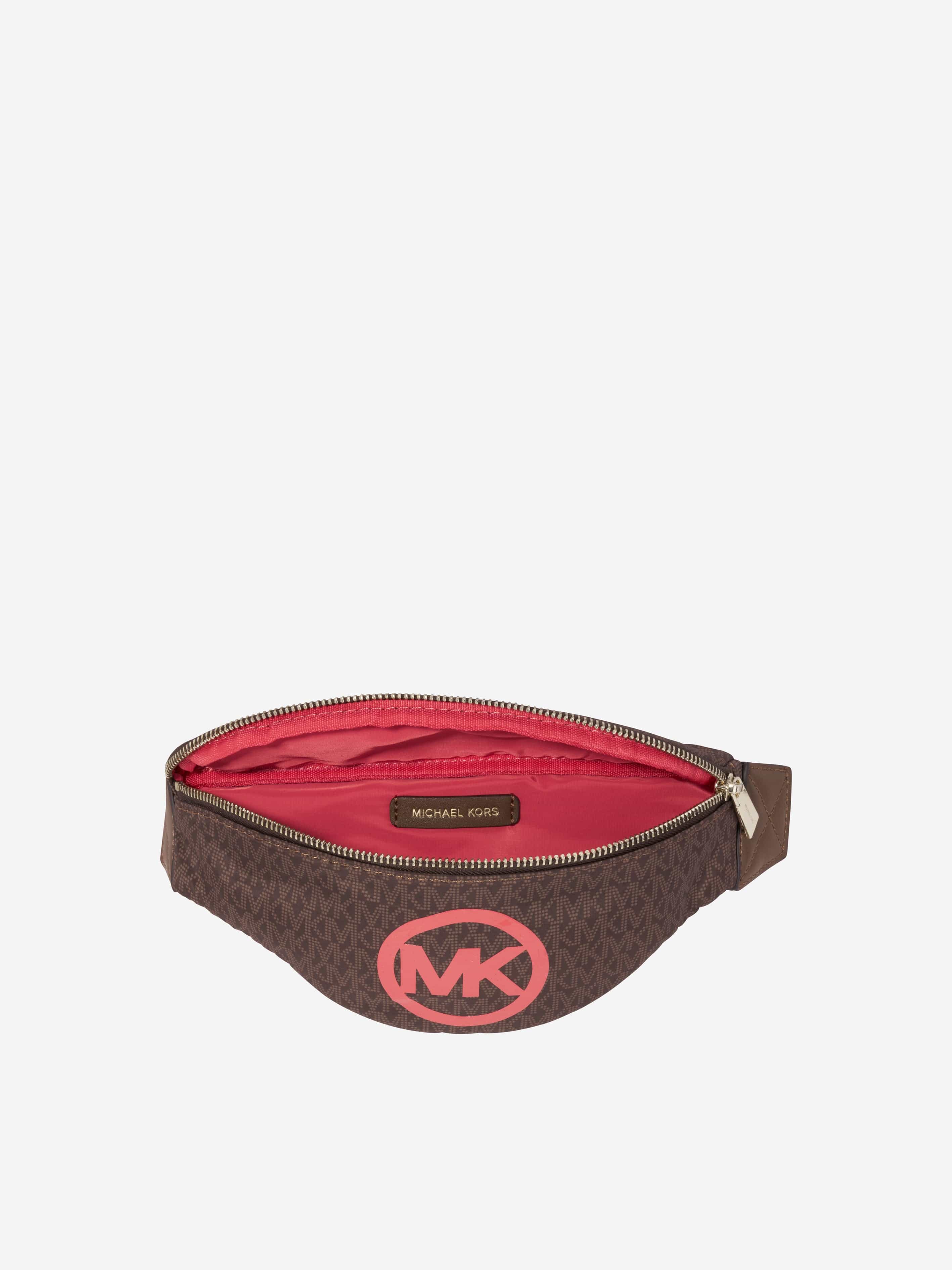 Michael Kors Girls Logo Belt Bag in Brown