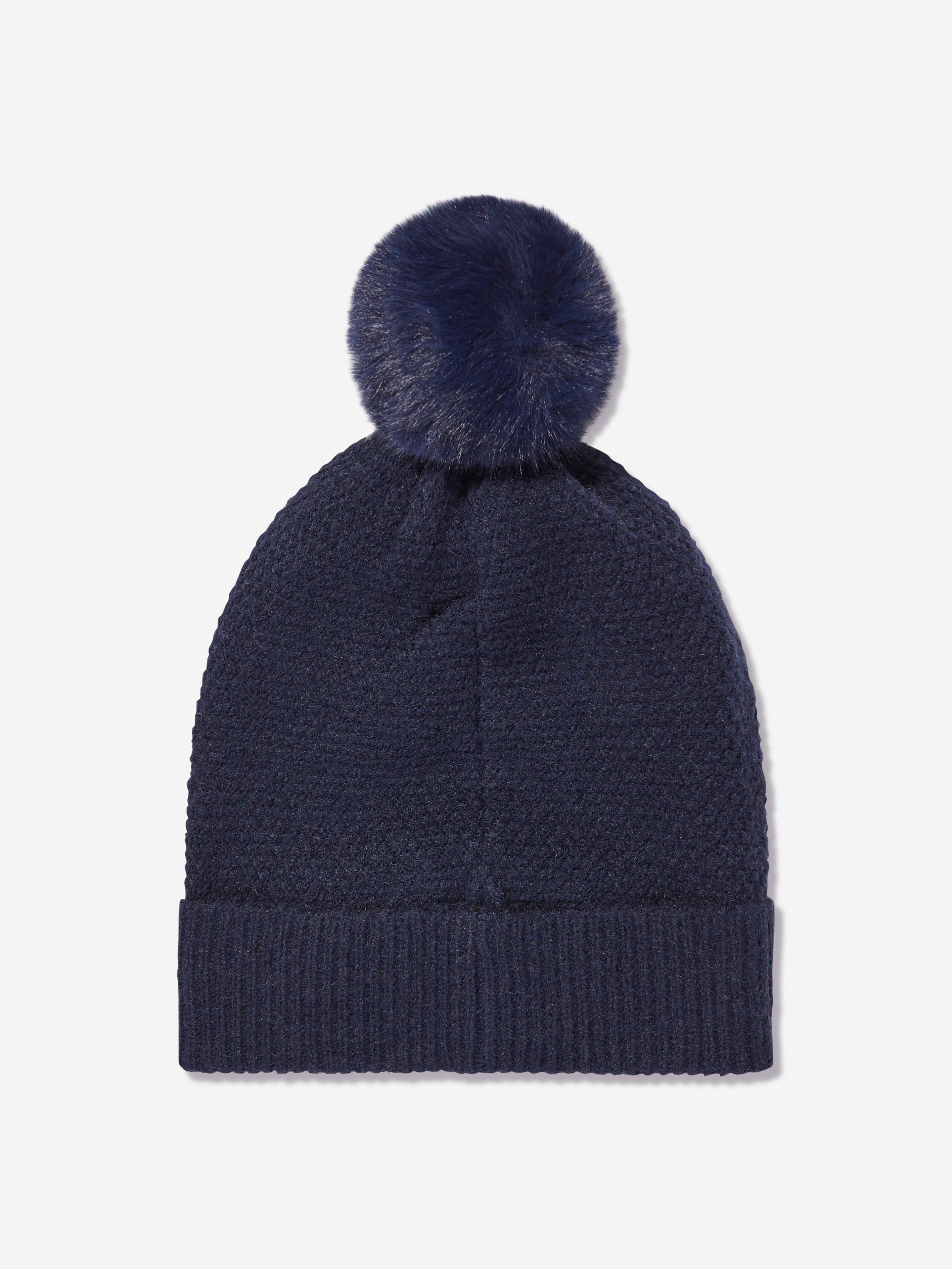 Michael Kors Girls Logo Pull On Hat in Navy