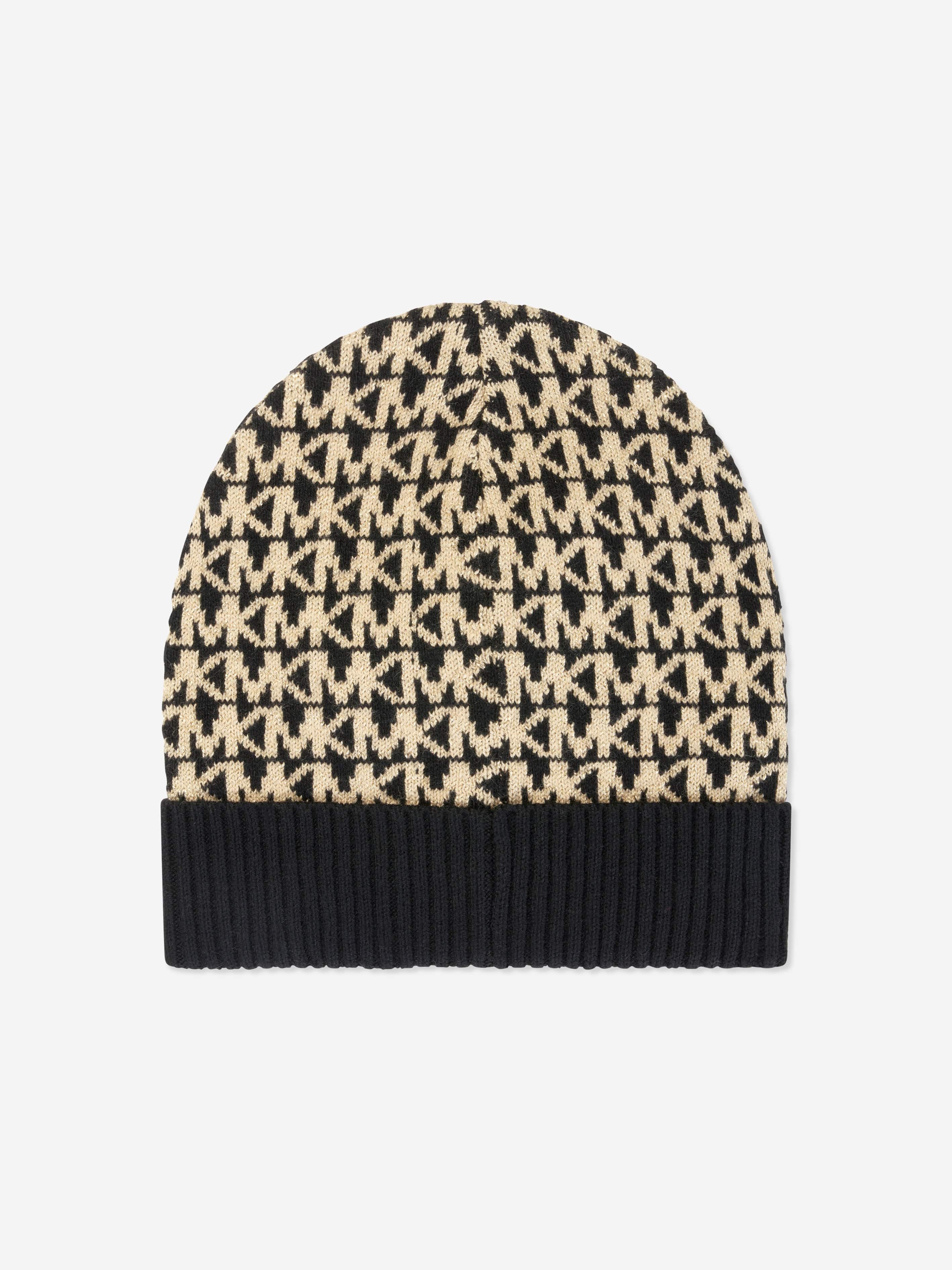 Michael Kors Girls Logo Beanie Hat in Black