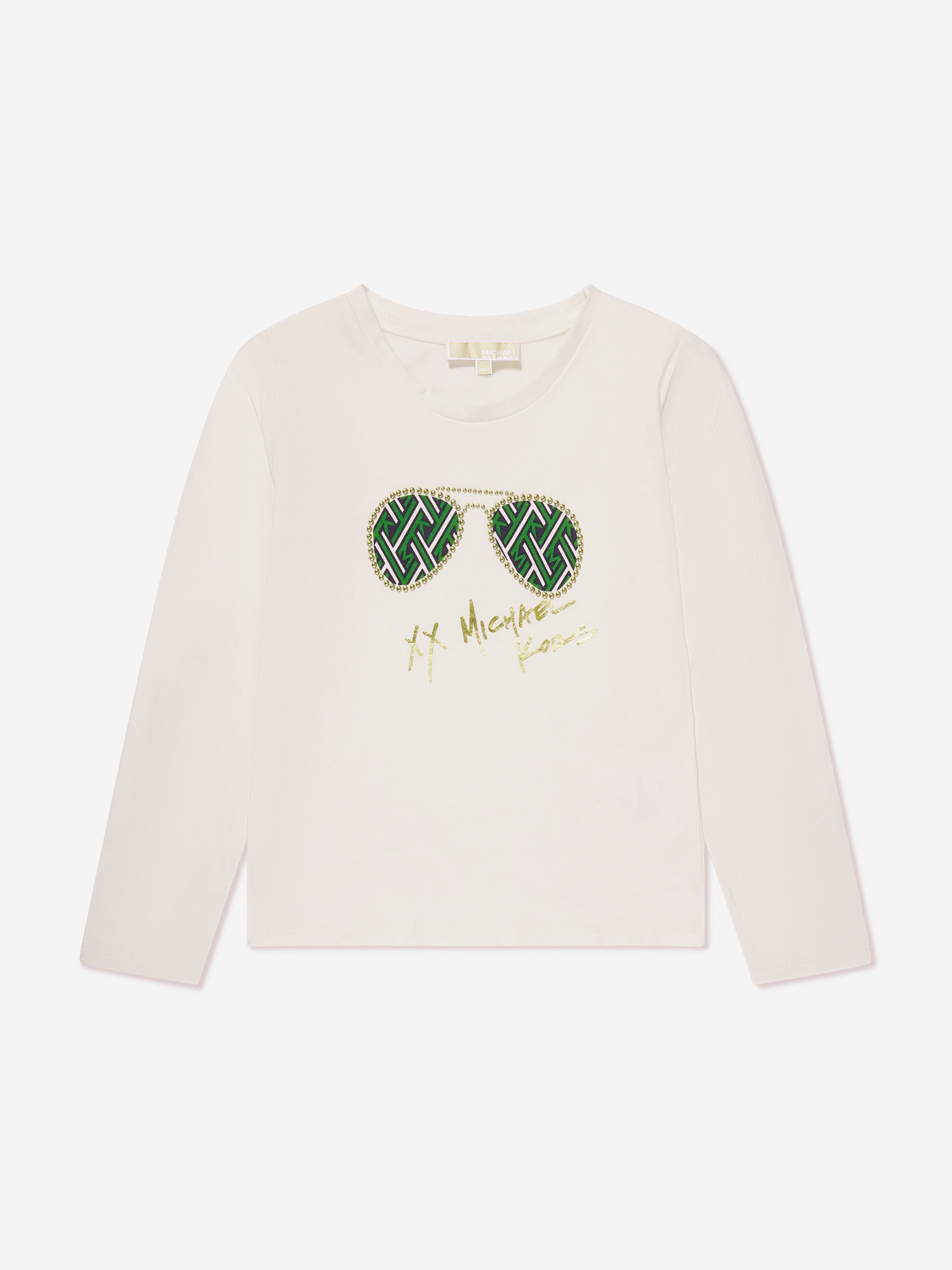 Michael Kors Girls Long Sleeve T-Shirt in White