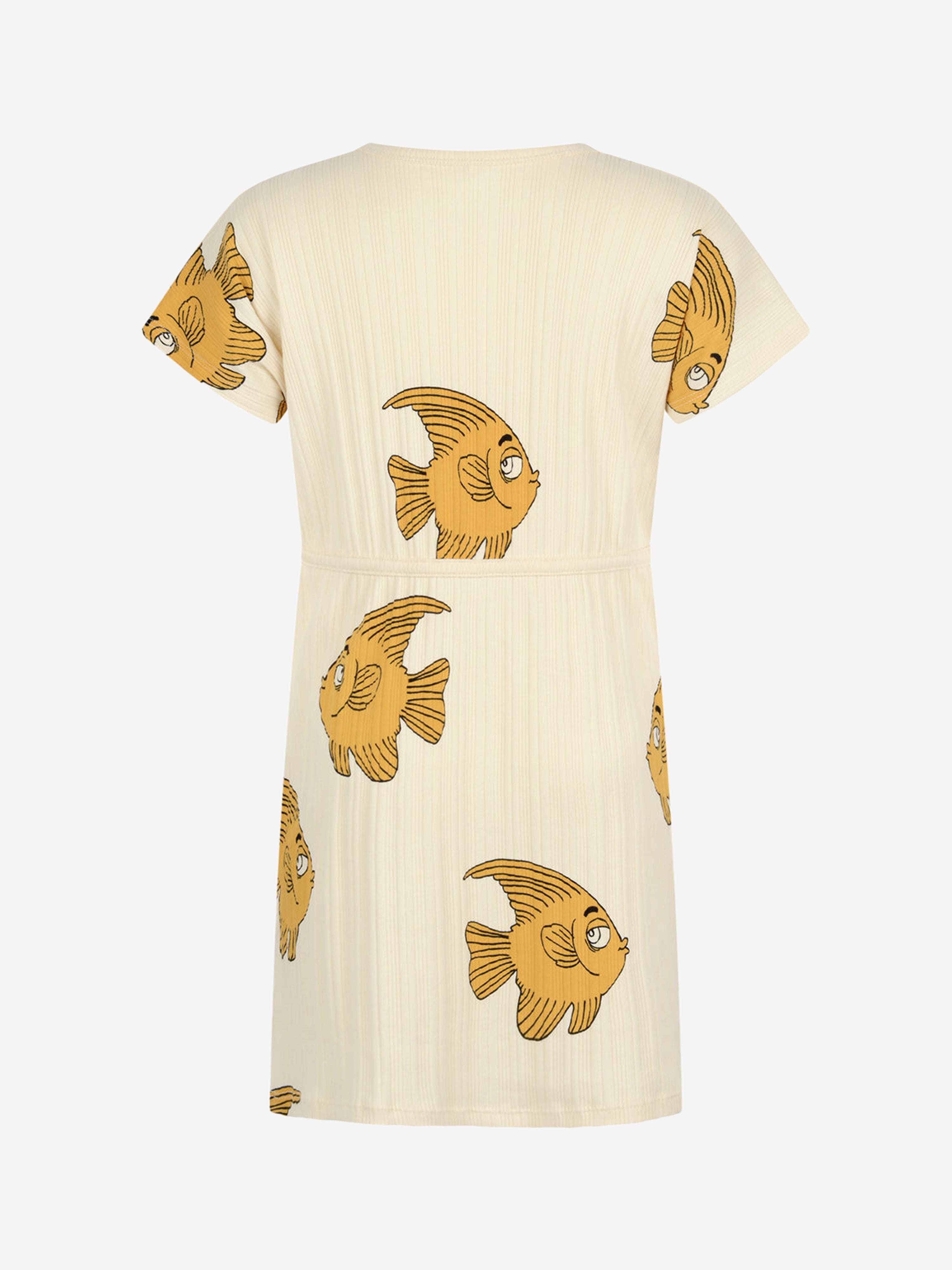 Mini Rodini Girls Cotton Fish Print Dress