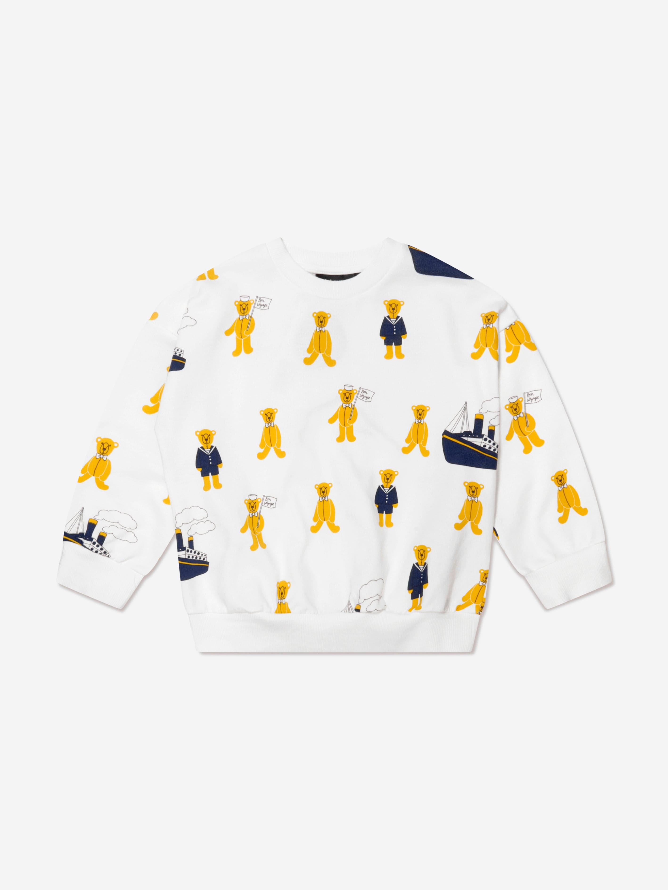 Mini Rodini Kids Teddy Bears Sweatshirt in White