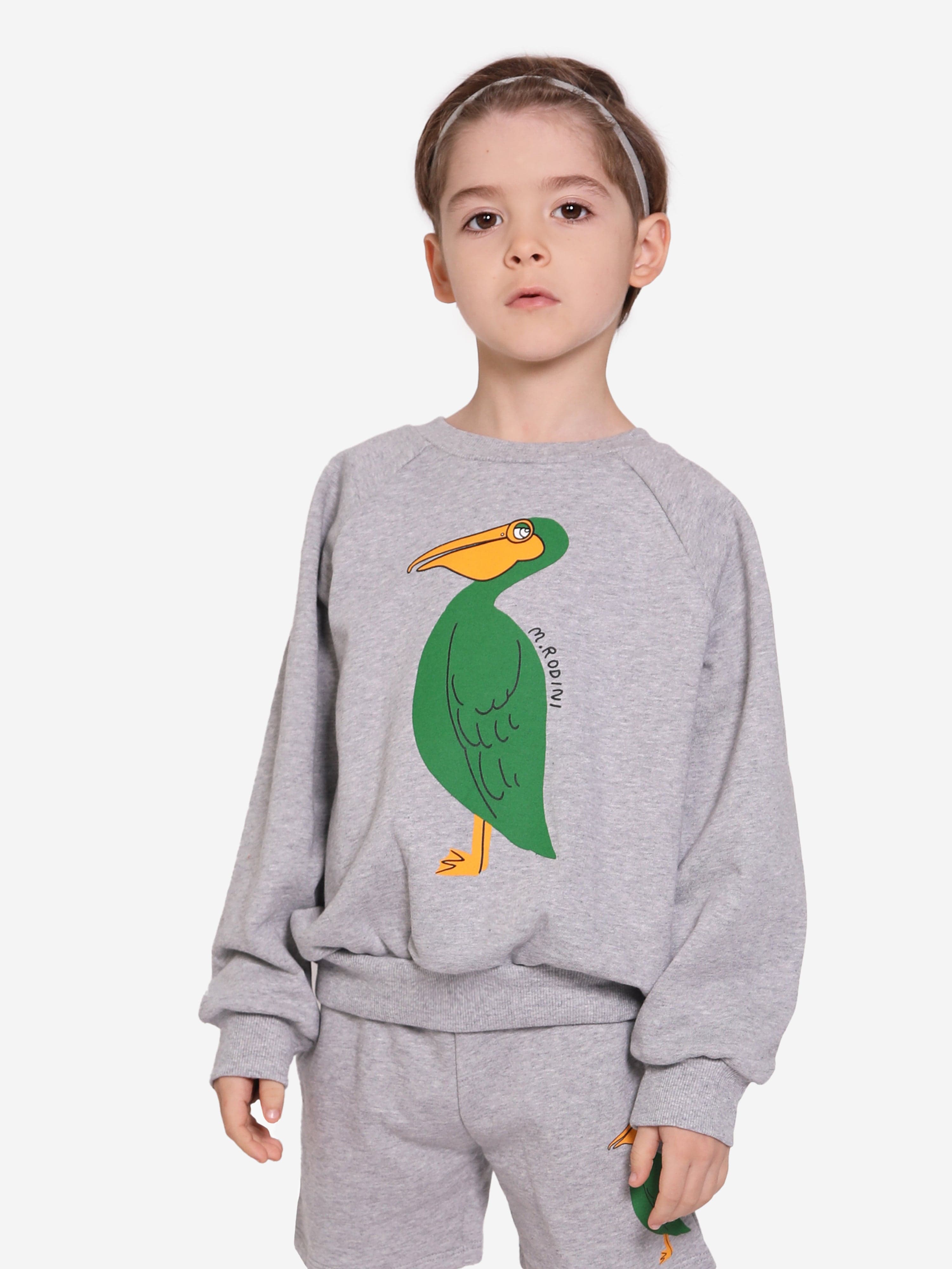 Mini Rodini Kids Pelican Sweatshirt in Grey