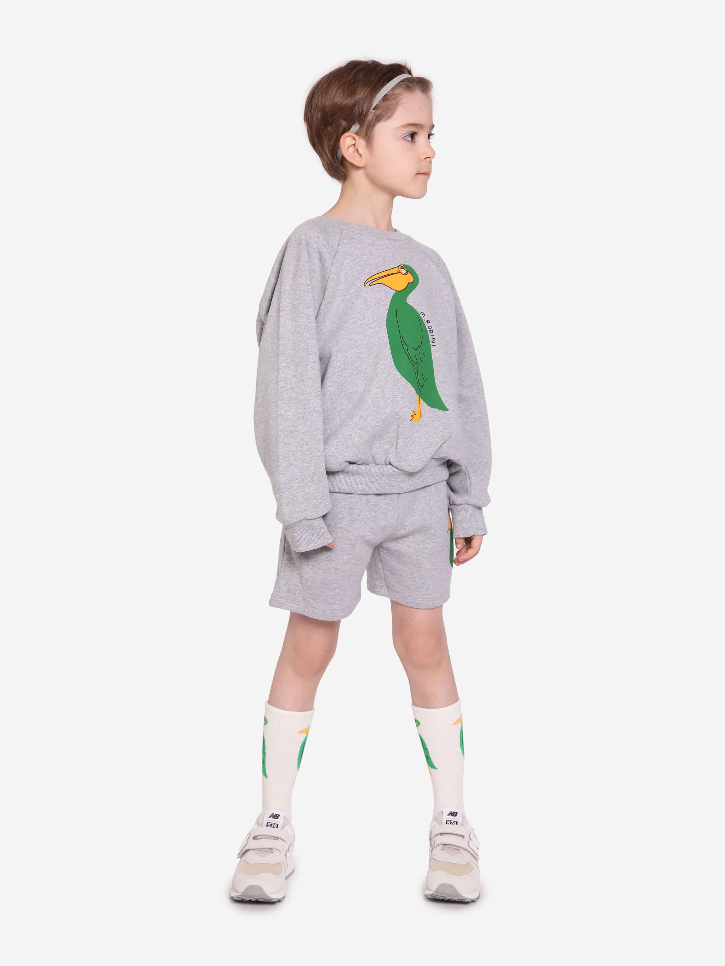 Mini Rodini Kids Pelican Sweatshirt in Grey