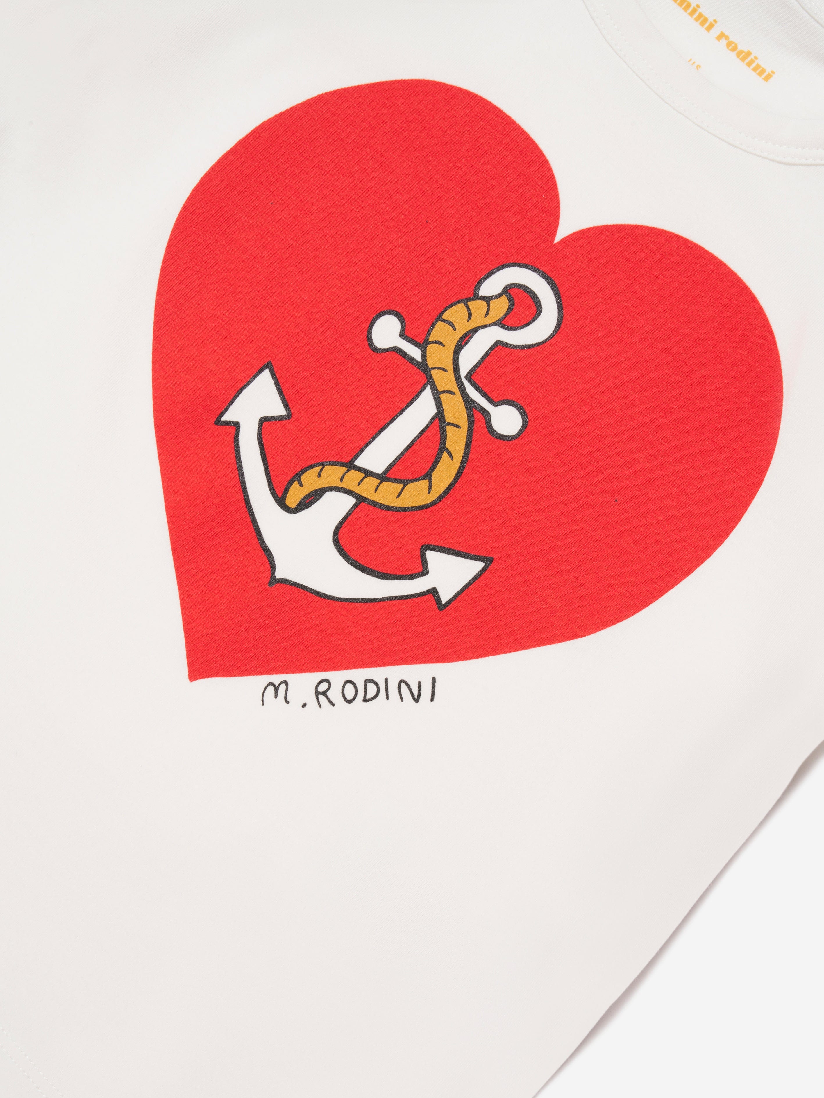 Mini Rodini Kids Sailors Heart T-Shirt in White