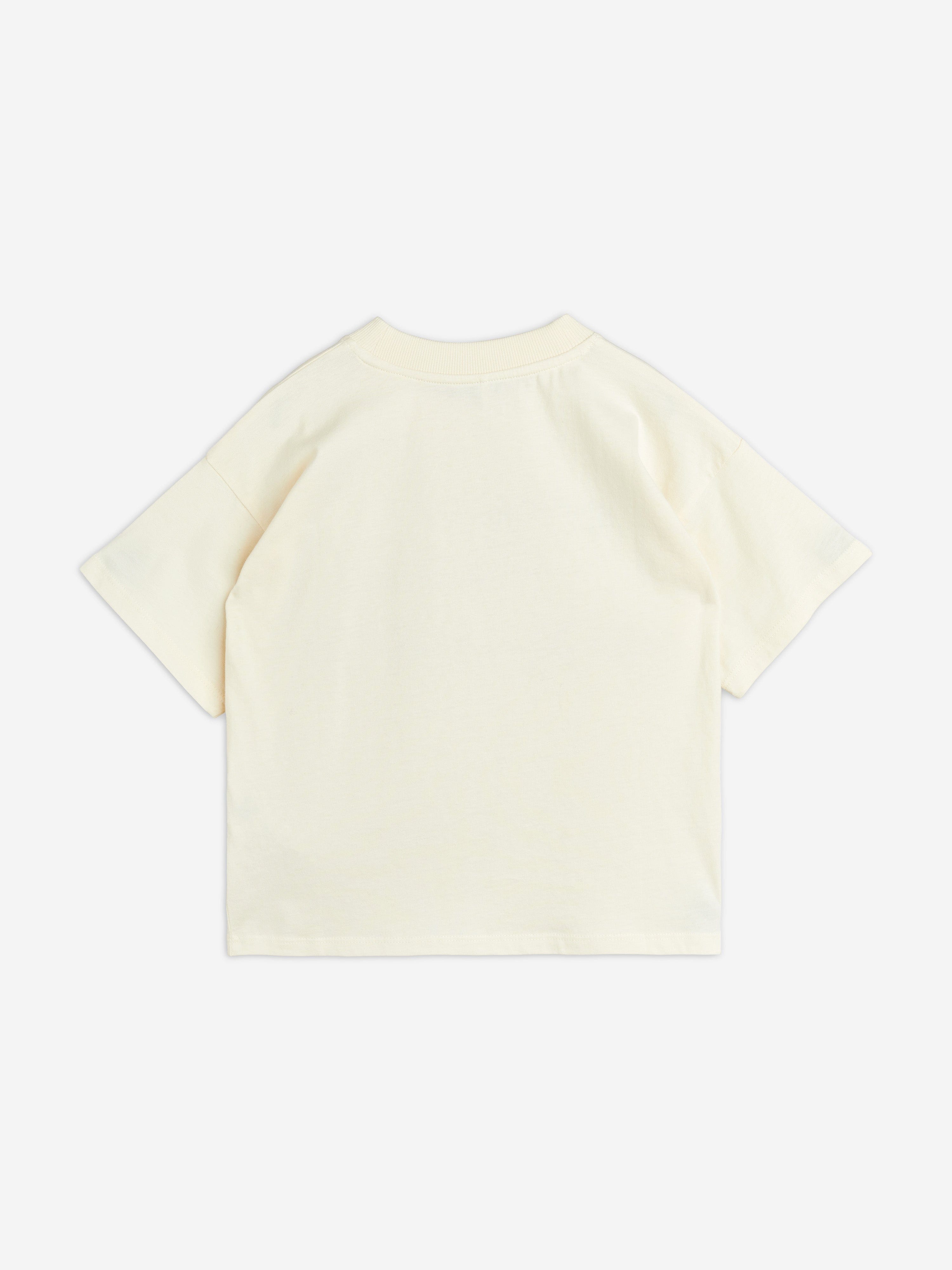 Mini Rodini Kids Mallorca Logo T-Shirt in Ivory