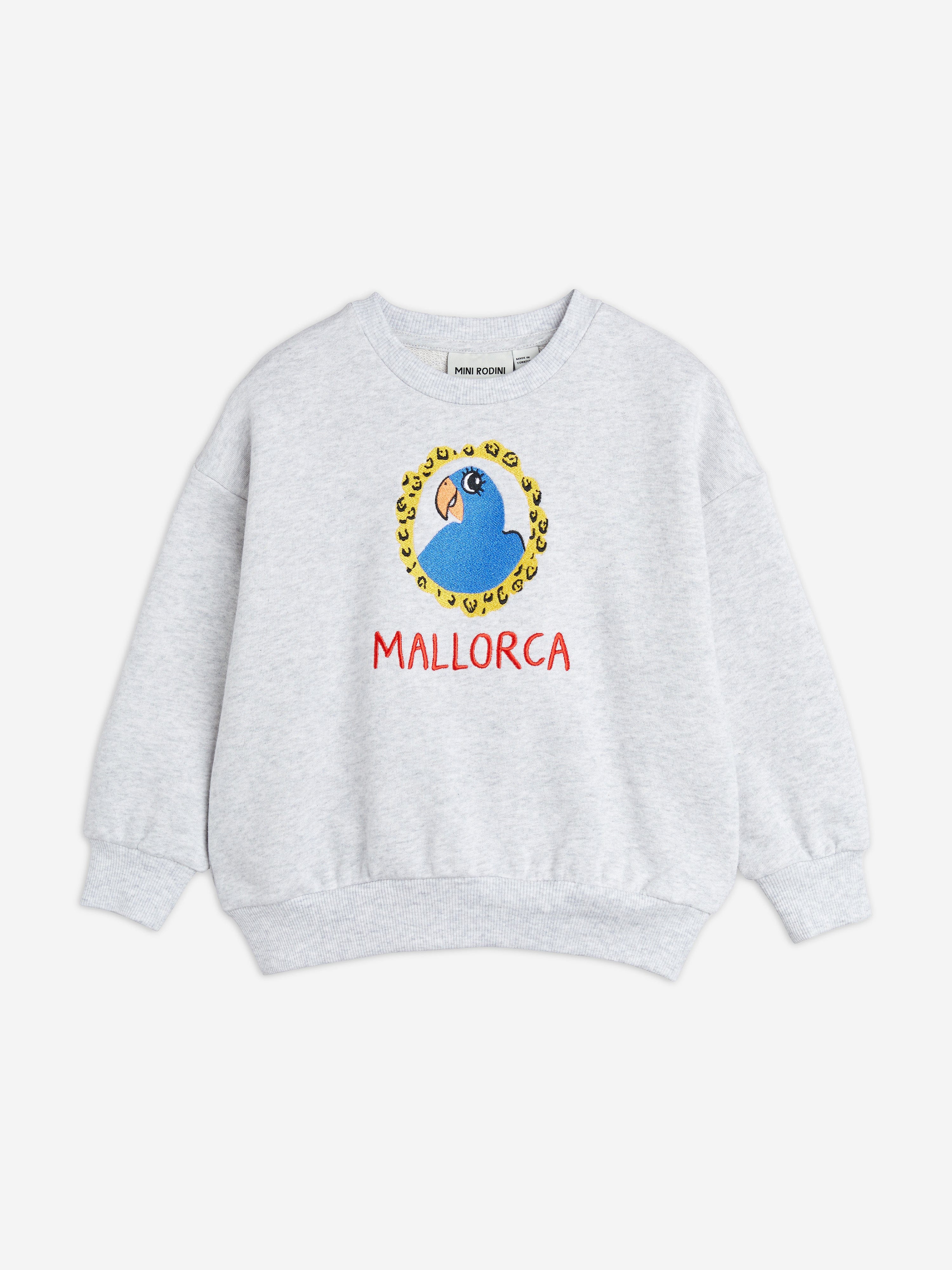 Mini Rodini Kids Parrot Sweatshirt in Grey