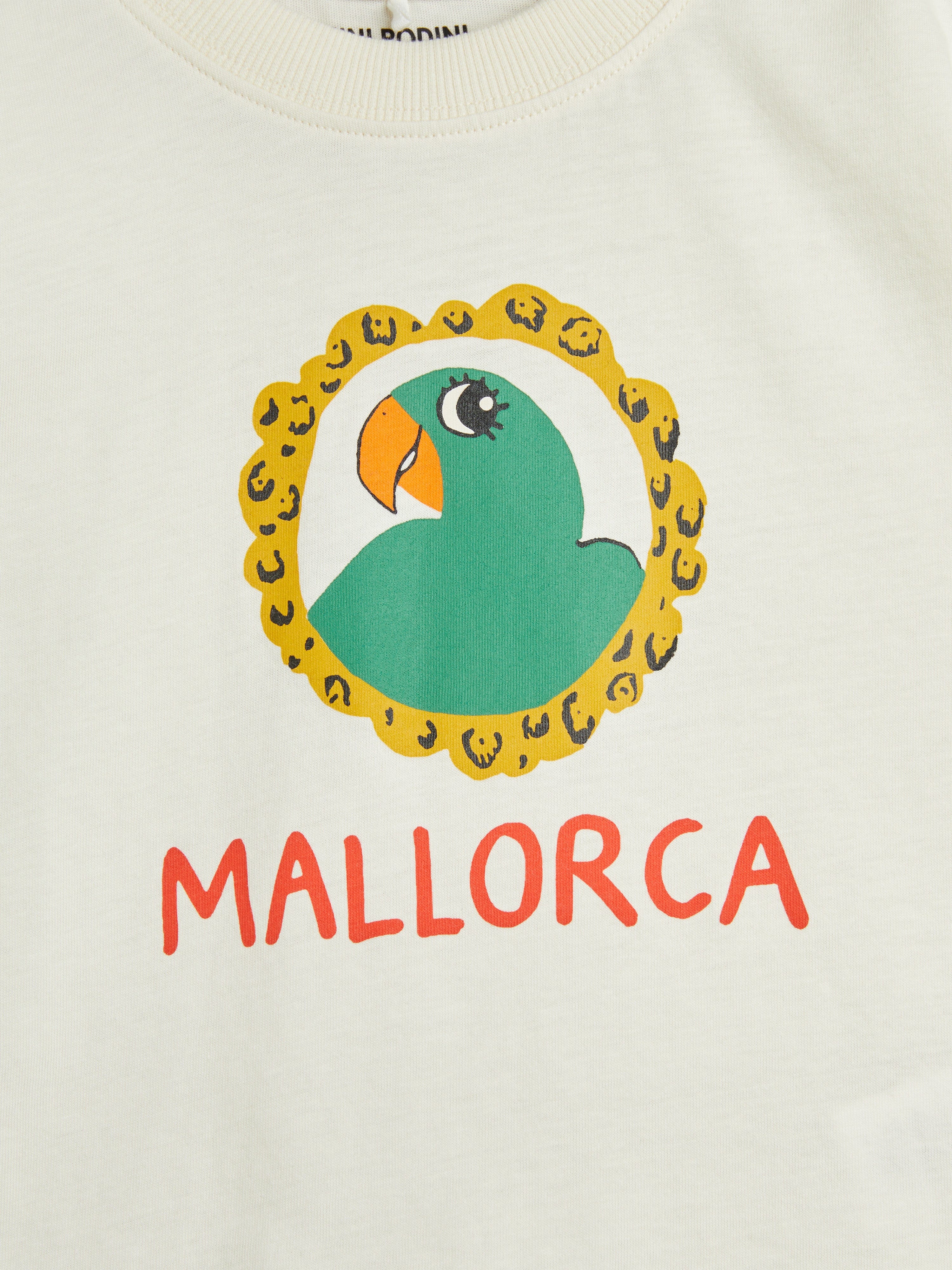 Mini Rodini Kids Parrot T-Shirt in Ivory