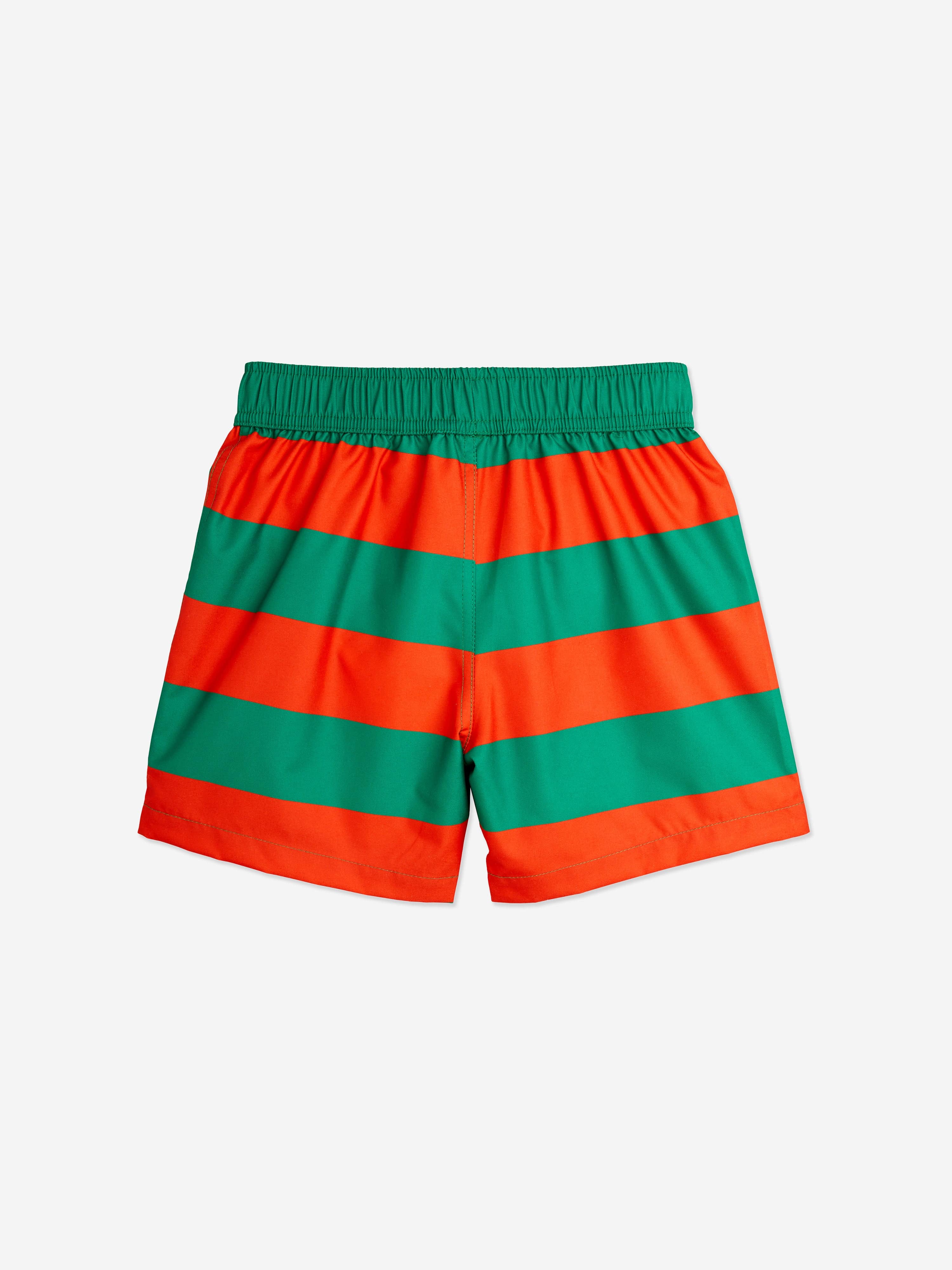 Mini Rodini Boys Striped Swim Shorts in Multicolour