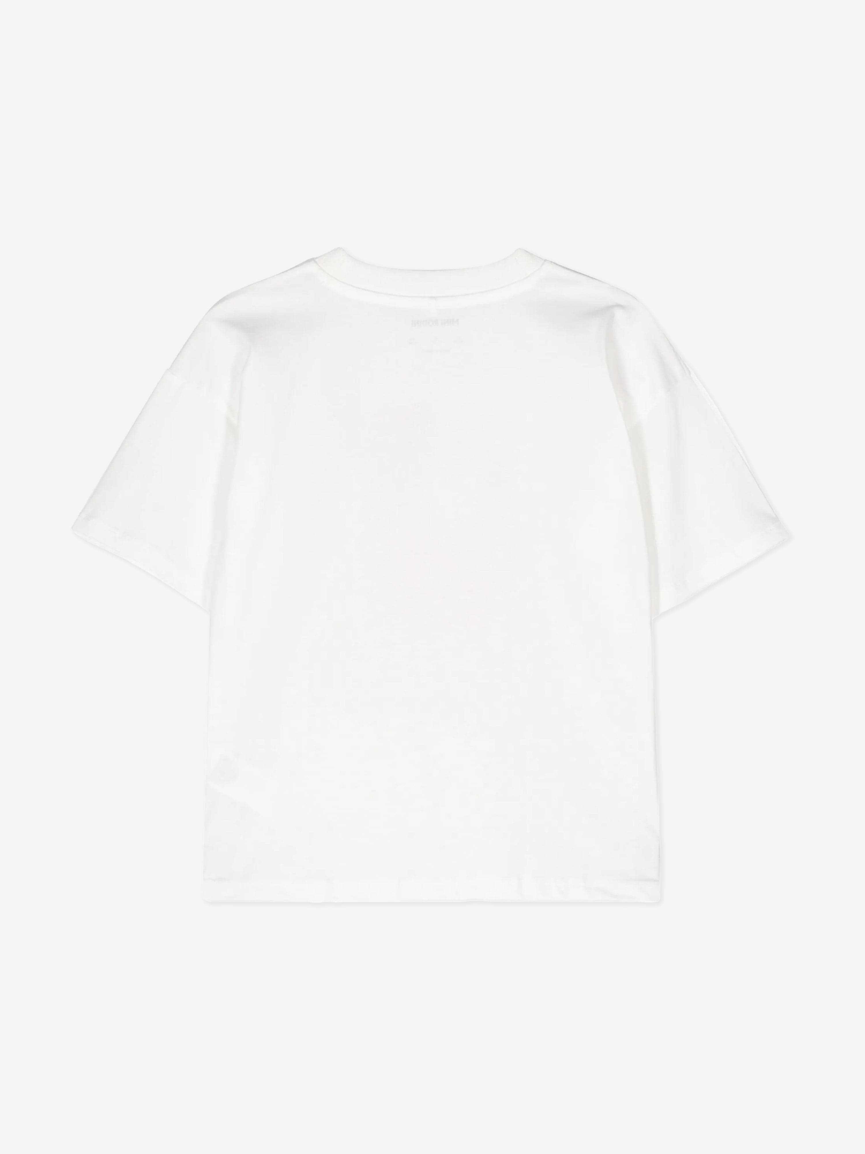 Mini Rodini Kids Cat T-Shirt in White