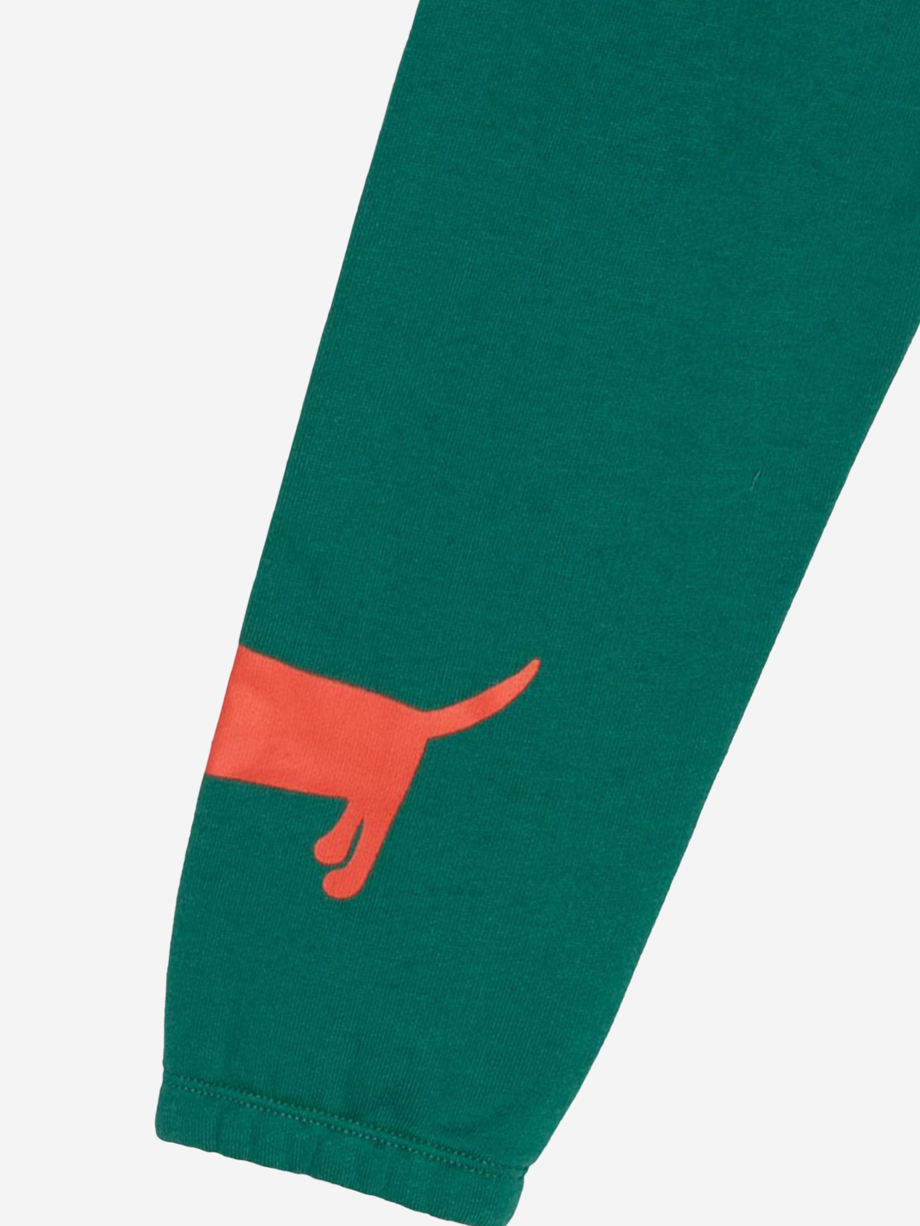 Mini Rodini Kids Dog Joggers in Green