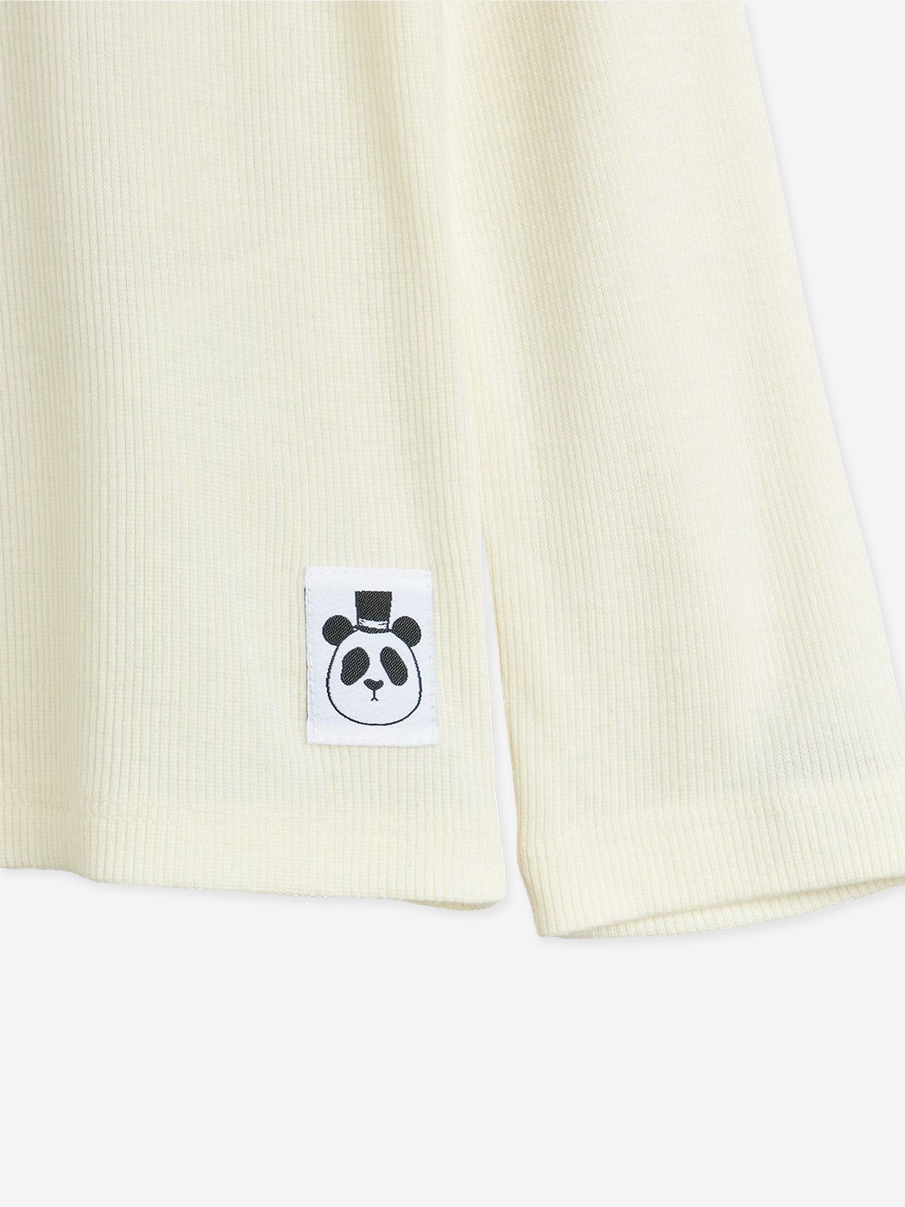 Mini Rodini Girls Ribbed Turtleneck Top in Ivory