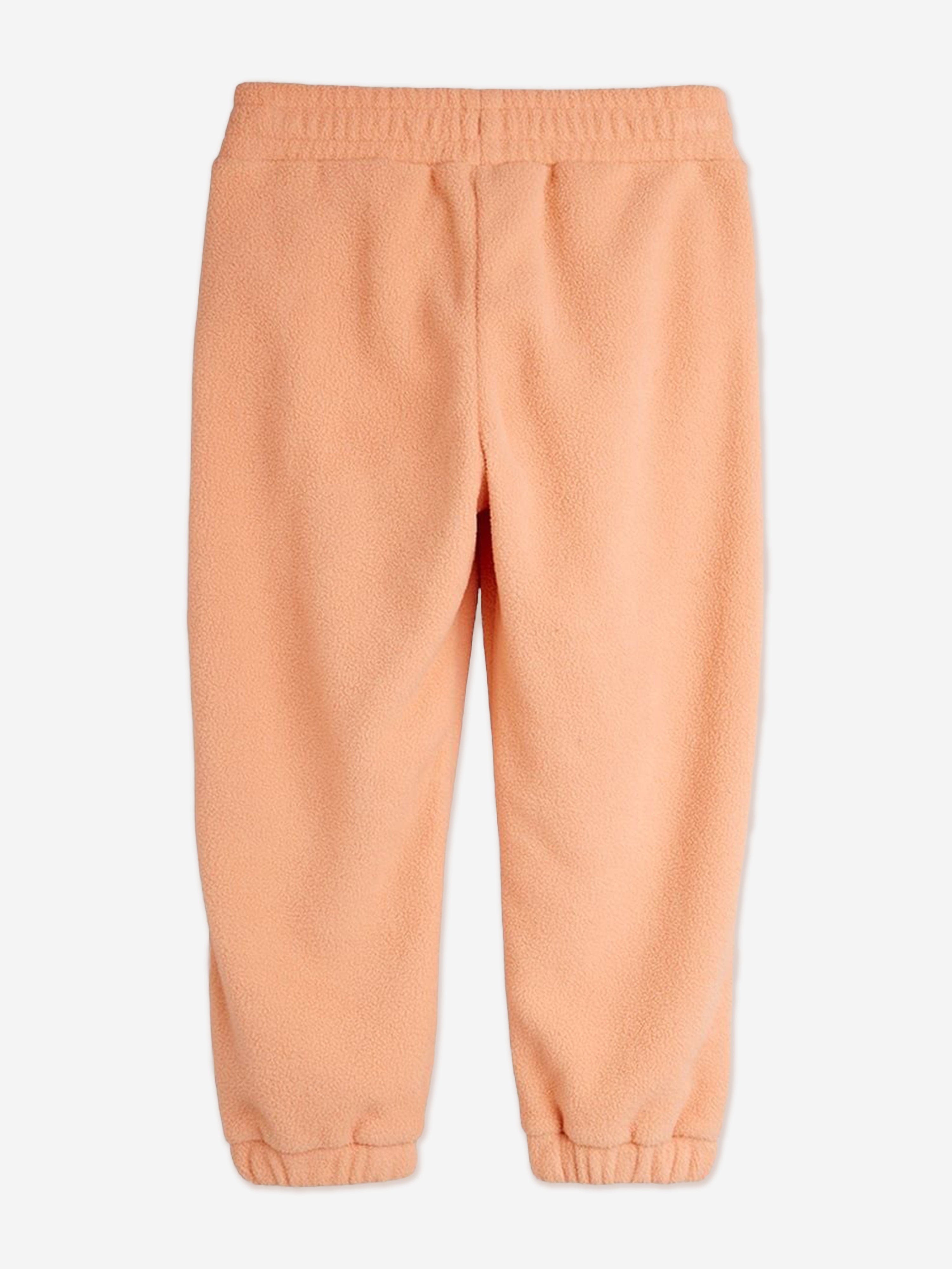 Mini Rodini Girls Embroidered Alpine Flowers Joggers in Pink